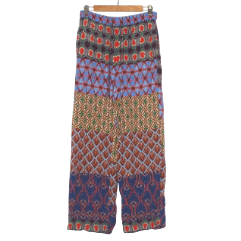 🌈 Esprit Bohème – Pantalon Patchwork Fluide Zara T.M ✨🎋 - Photo 0