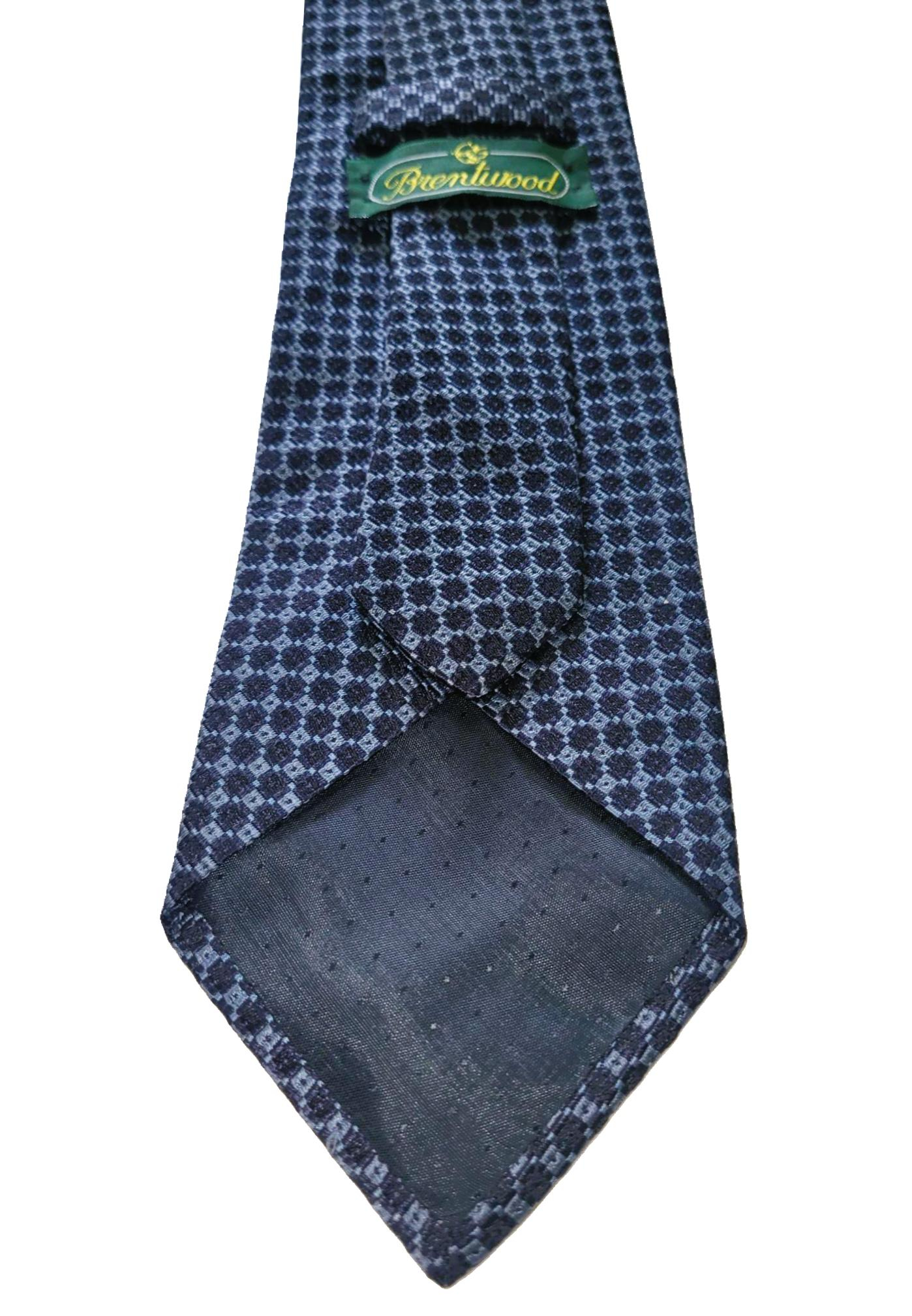 Cravate noire et grise Brentwood 100% soie - Photo 3