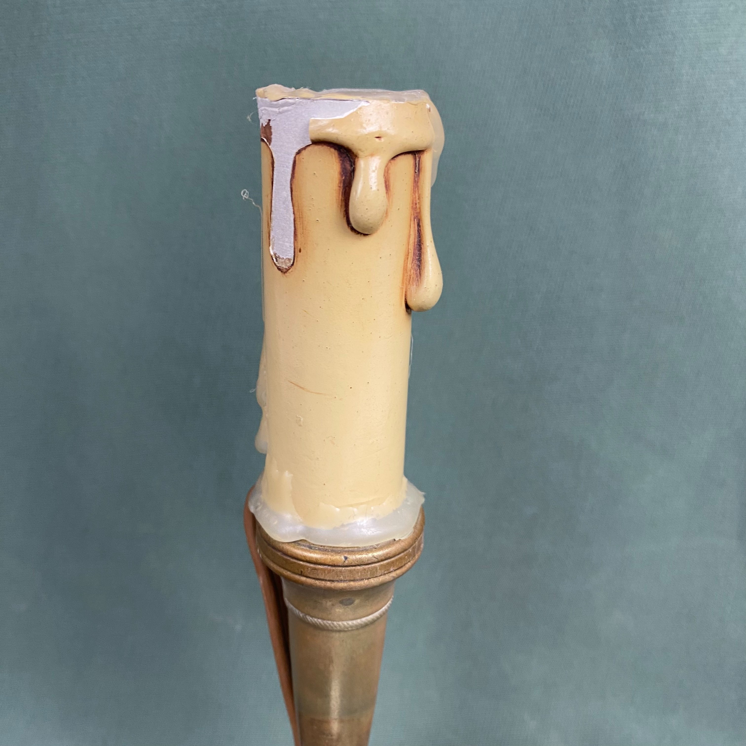 Lampe bougeoir ancienne en laiton - Style classique - Vintage Bon état - Vue 5 - 