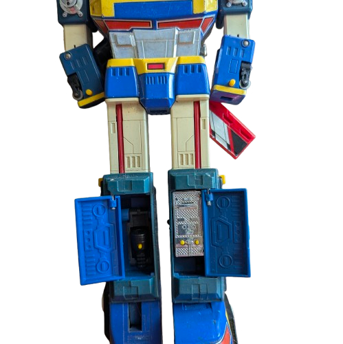 Vintage robot CHANGEMAN BANDAÏ 1985 H: 27 cm incomplet Bon état - Vue 4 - 