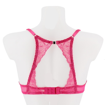 Soutien gorge rose dentelle avec armatures - femme -Women gode - taille 95C - Photo 2