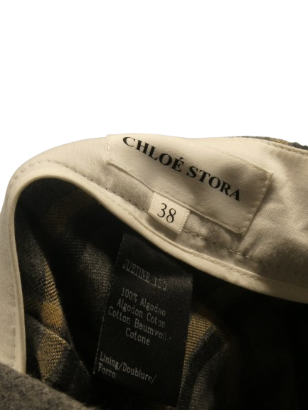 Chloé Stora jupe trapèze tartan à carreaux - Taille 38/M - Photo 8