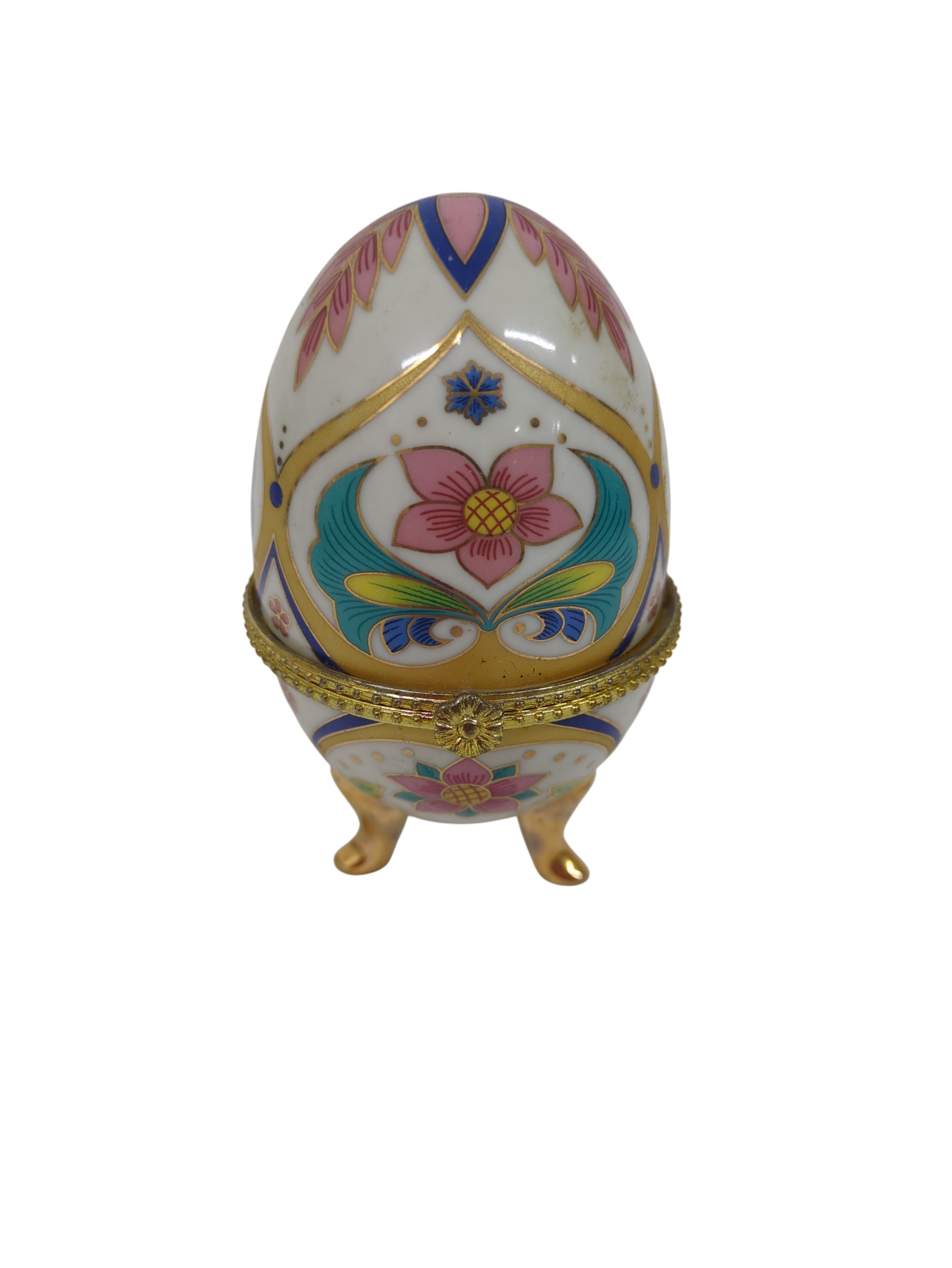 Oeuf en porcelaine style Fabergé - Bon état sur Label Emmaüs