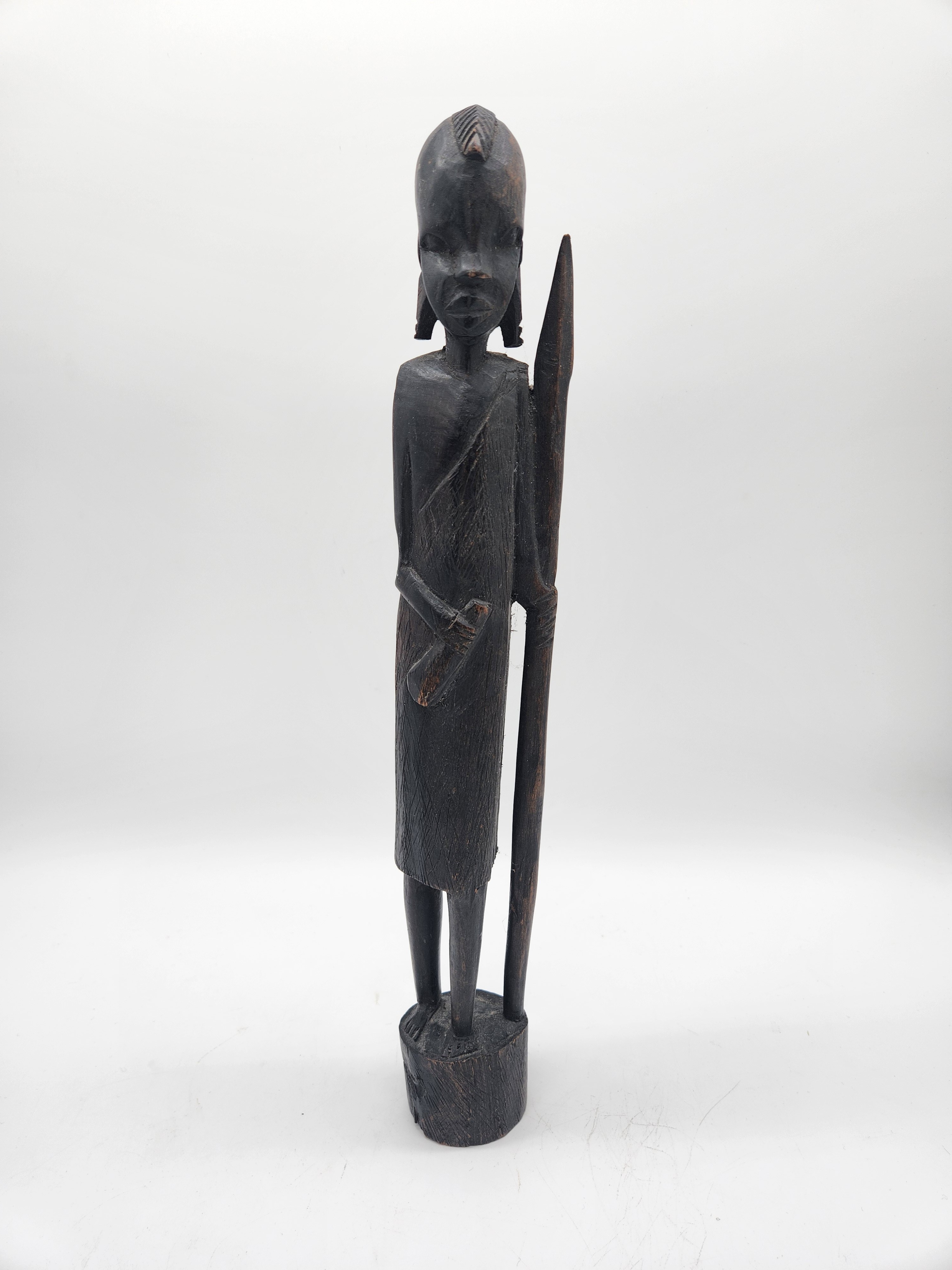 Lot de 2 statues et 1 masque africain - Photo 6