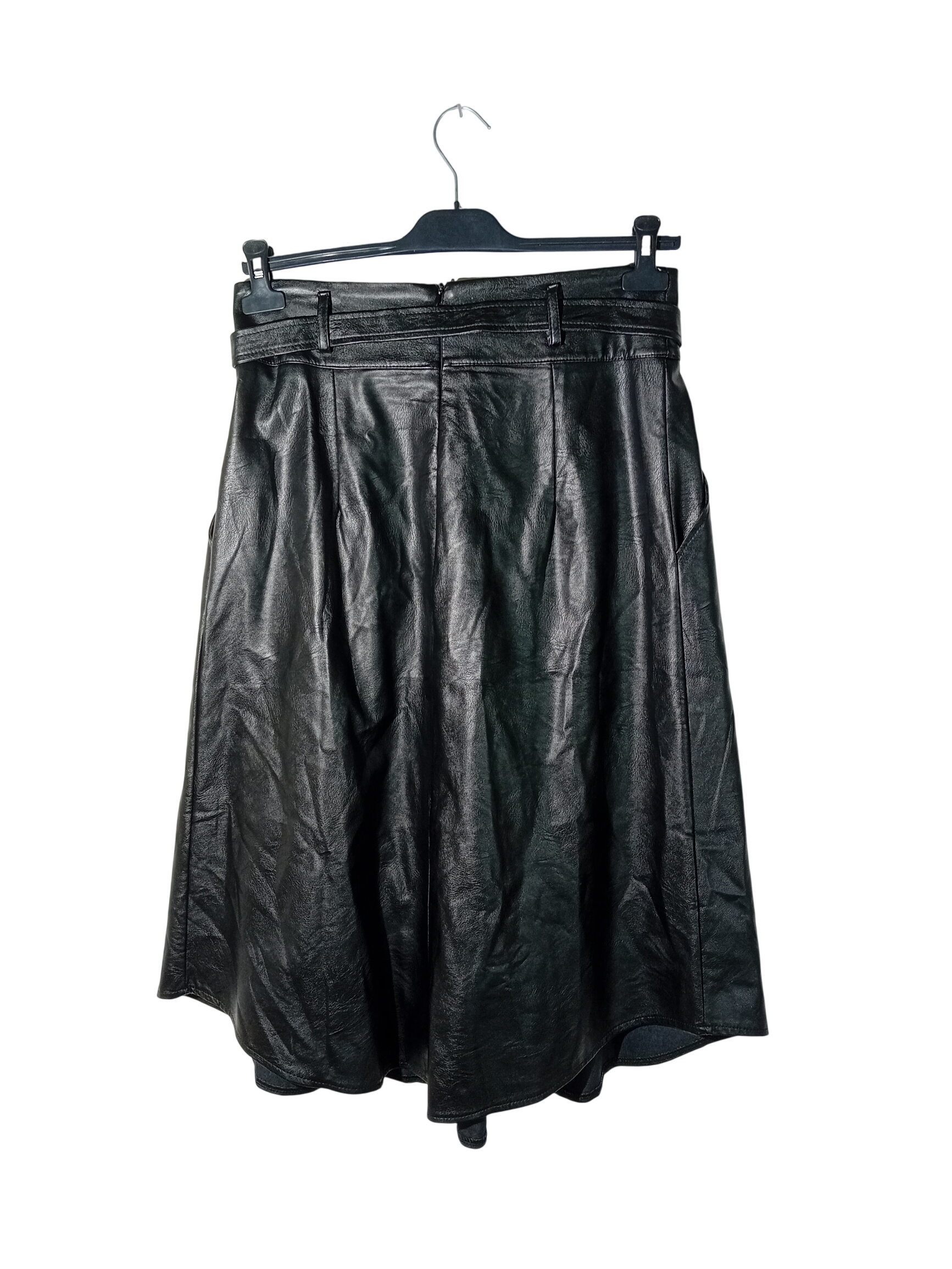 Jupe Similicuir Noire Ceinture Xl (T3655) Très bon état - Vue 2 - 