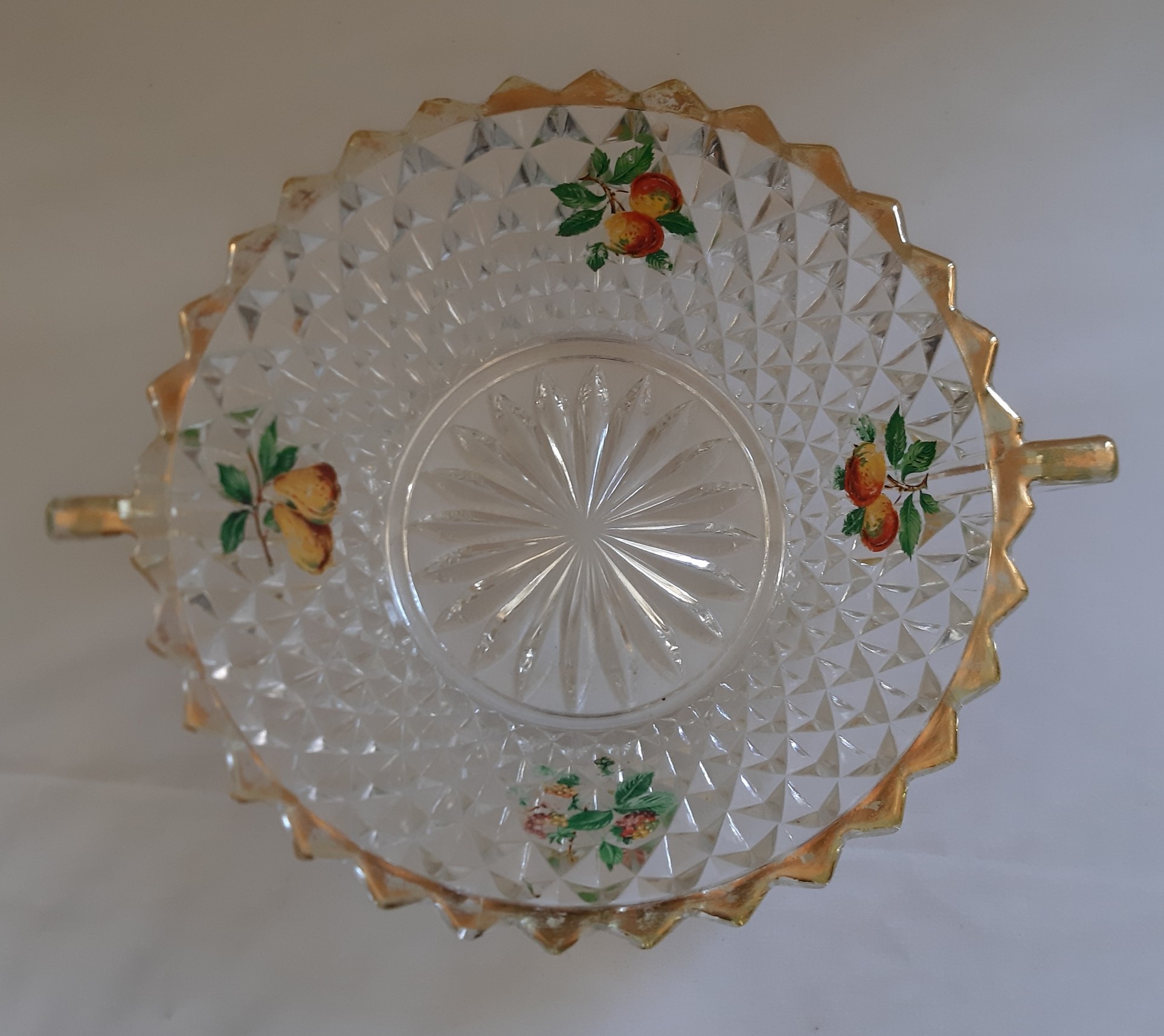 Service à Dessert Vintage En Verre Coloré Murano - Années 70, Multicolore, Forme Carrée