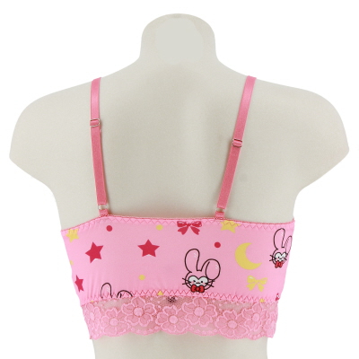 brassière rose avec étoiles et dentelle -Romwe-taille s - Photo 2