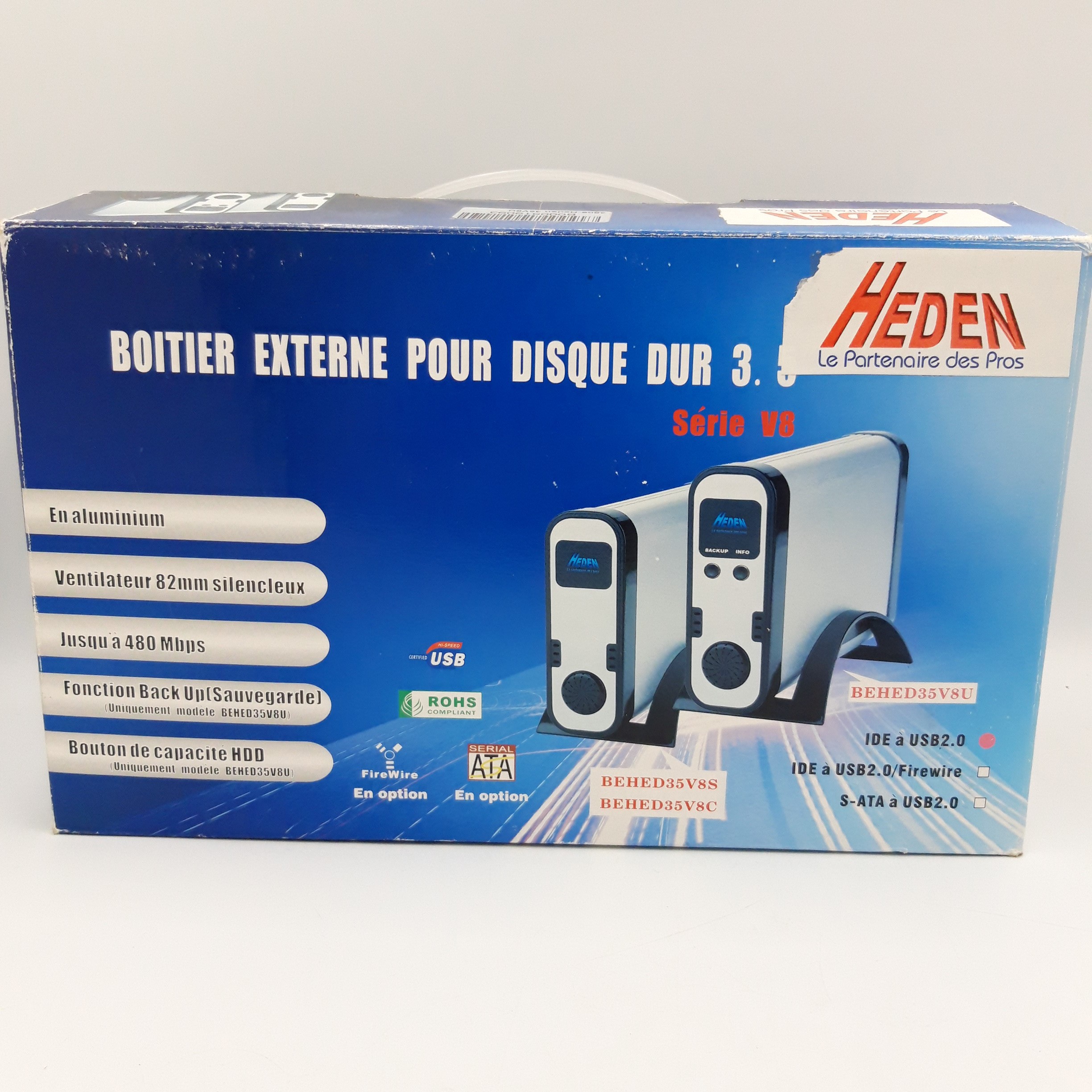 Voir photo 6 de Boitier externe pour disque dur 3.5 Heden série V8, USB 2.0 Boitier externe pour disque dur 3.5 Heden série V8, USB 2.0 Très bon état - Vue 6 -