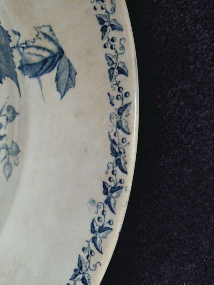 Voir photo 7 de Grande assiette plate ancienne Badonviller modèle mûre. Grande assiette plate ancienne Badonviller modèle mûre. Bon état - Vue 7 -