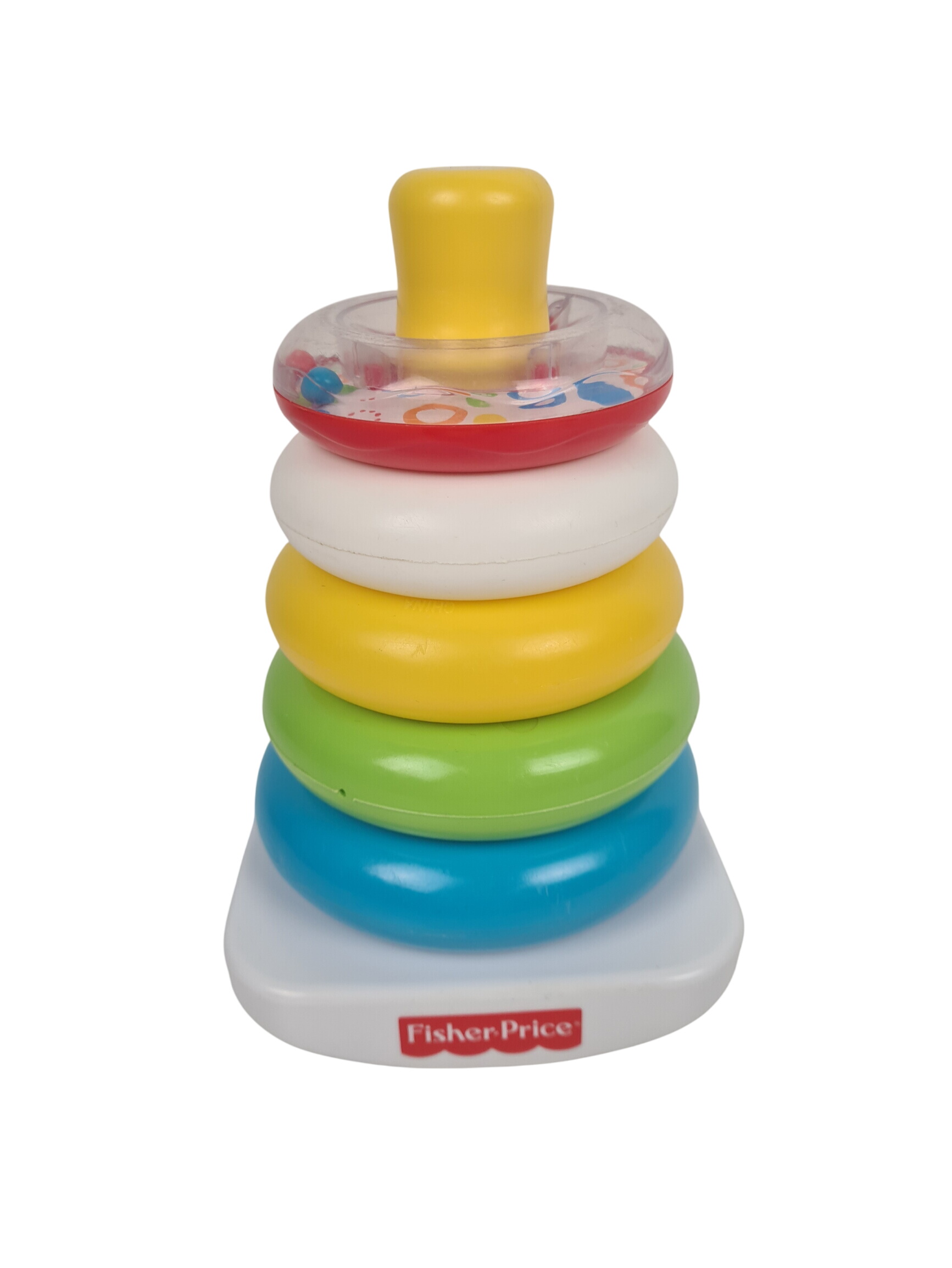 Jouet d’éveil - Pyramide arc-en-ciel - Fisher-Price - 20 cm - 6 mois + - Photo 0
