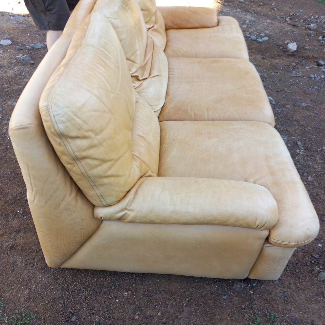 Canapé 3 Places en Cuir Design Gérard Guermonprez - État correct - Photo 18