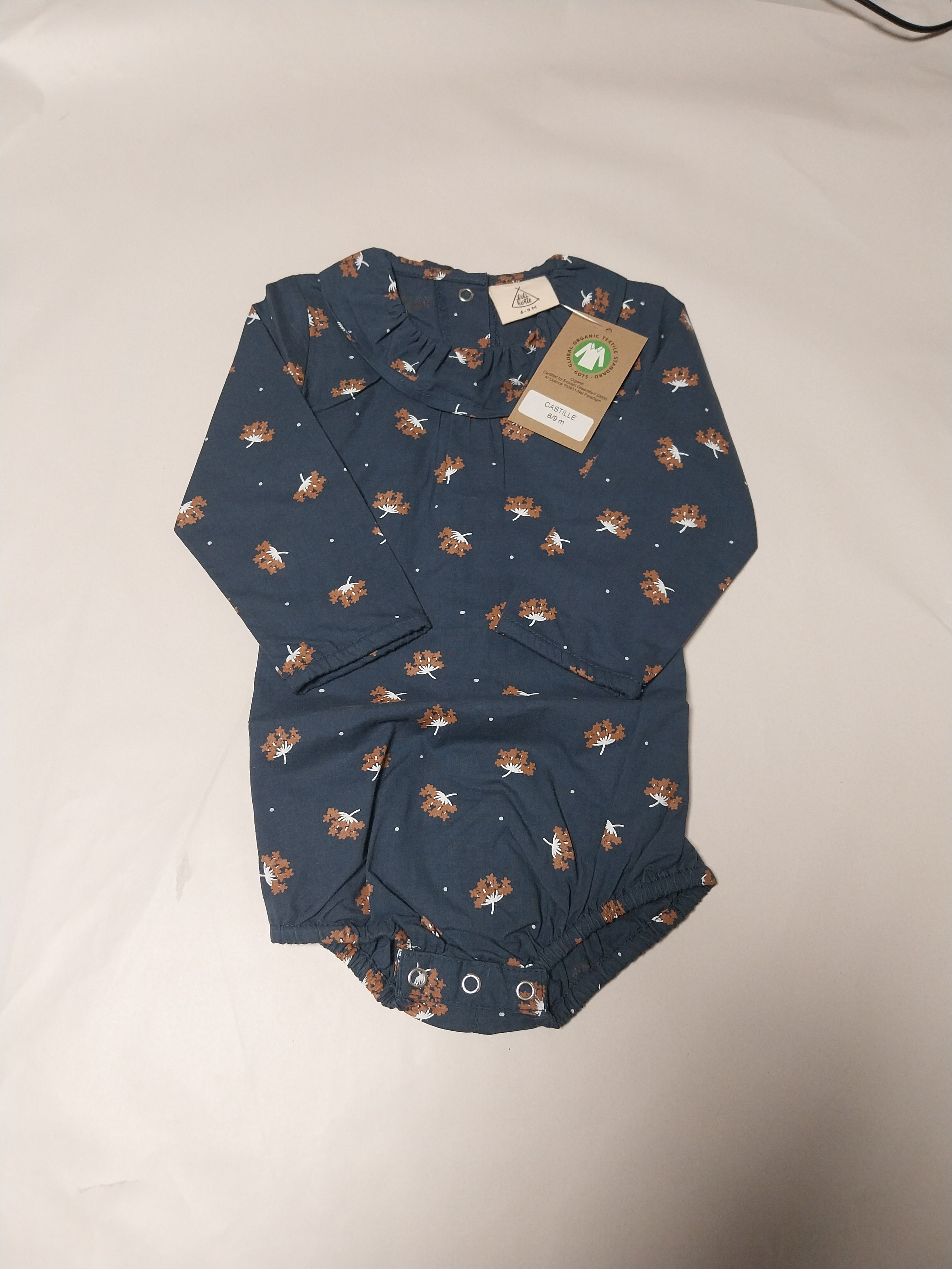 2a barboteuse bebe motif fleur - Photo 0