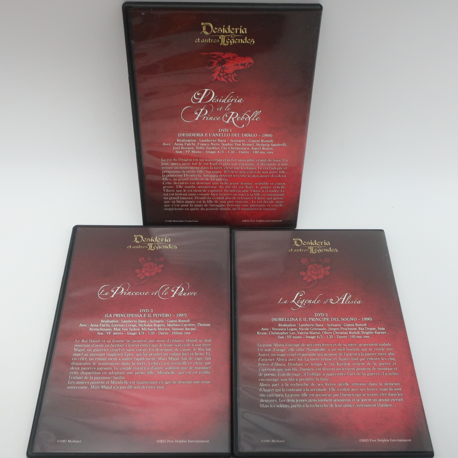 Coffret 3 DVD " Desideria et autres Légendes " L'Intégrale des 3 Series Cultes des Années 90 Zylo 2015 Très bon état - Vue 5 - 