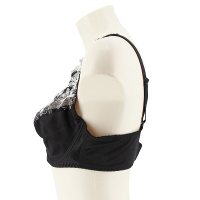 Soutien gorge noir avec dentelle blanche - Blanche Porte - Taille100C - Photo 1