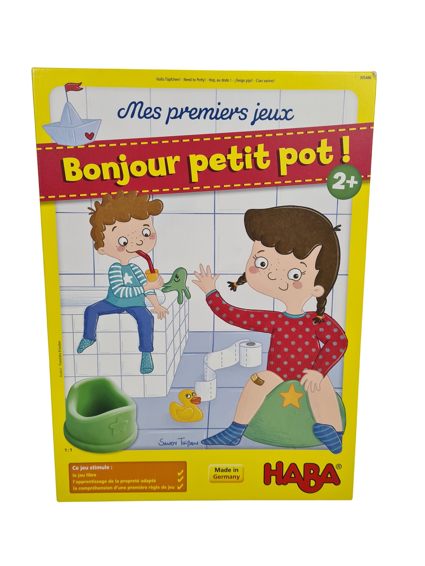 Jeu de coopératif - Bonjour petit pot ! – Haba - 2ans + Bon état -  reconditionné disponible sur Label Emmaüs