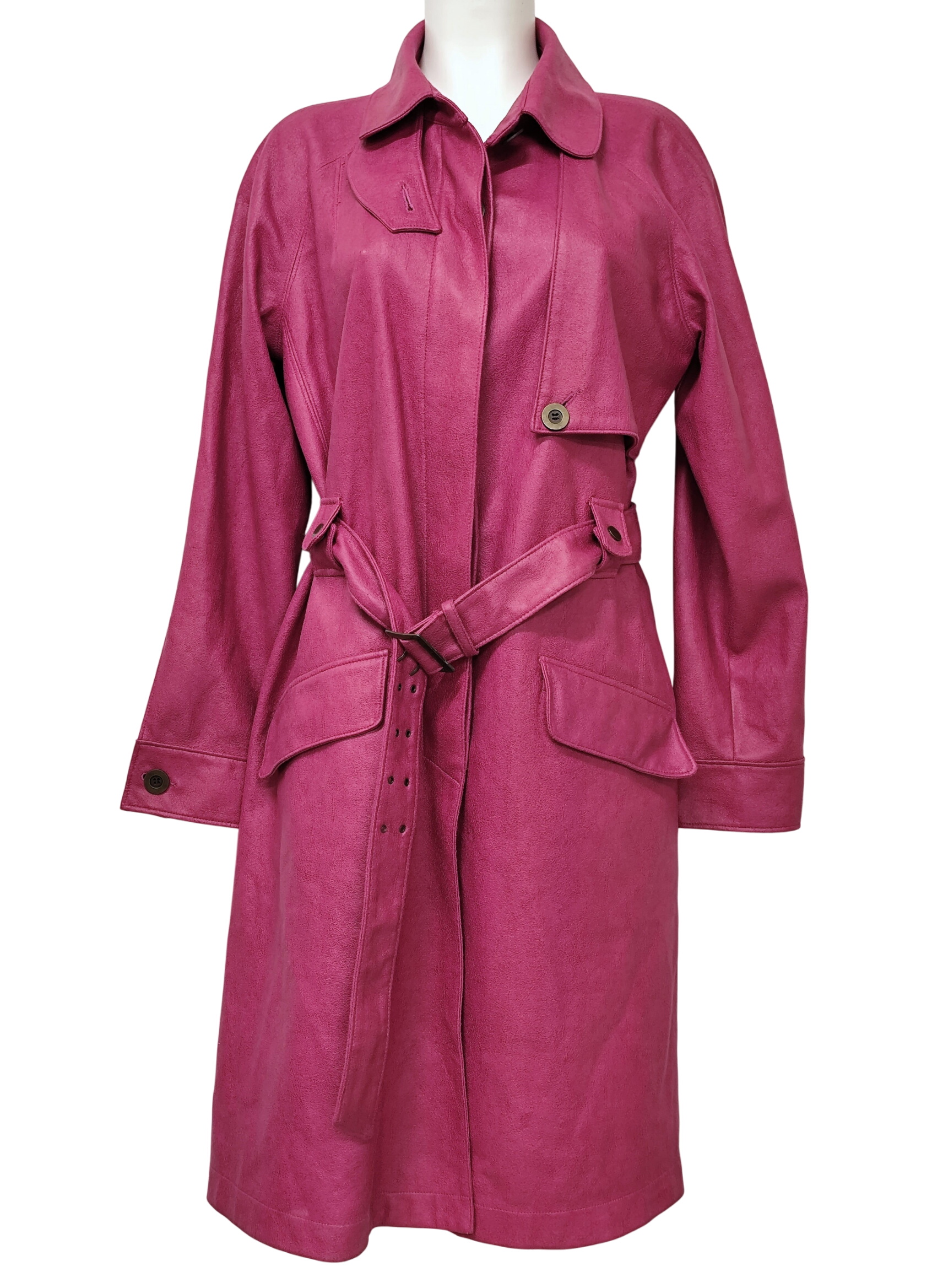 Trench Balmain Femme Fuchsia – Taille 42 - Photo 0