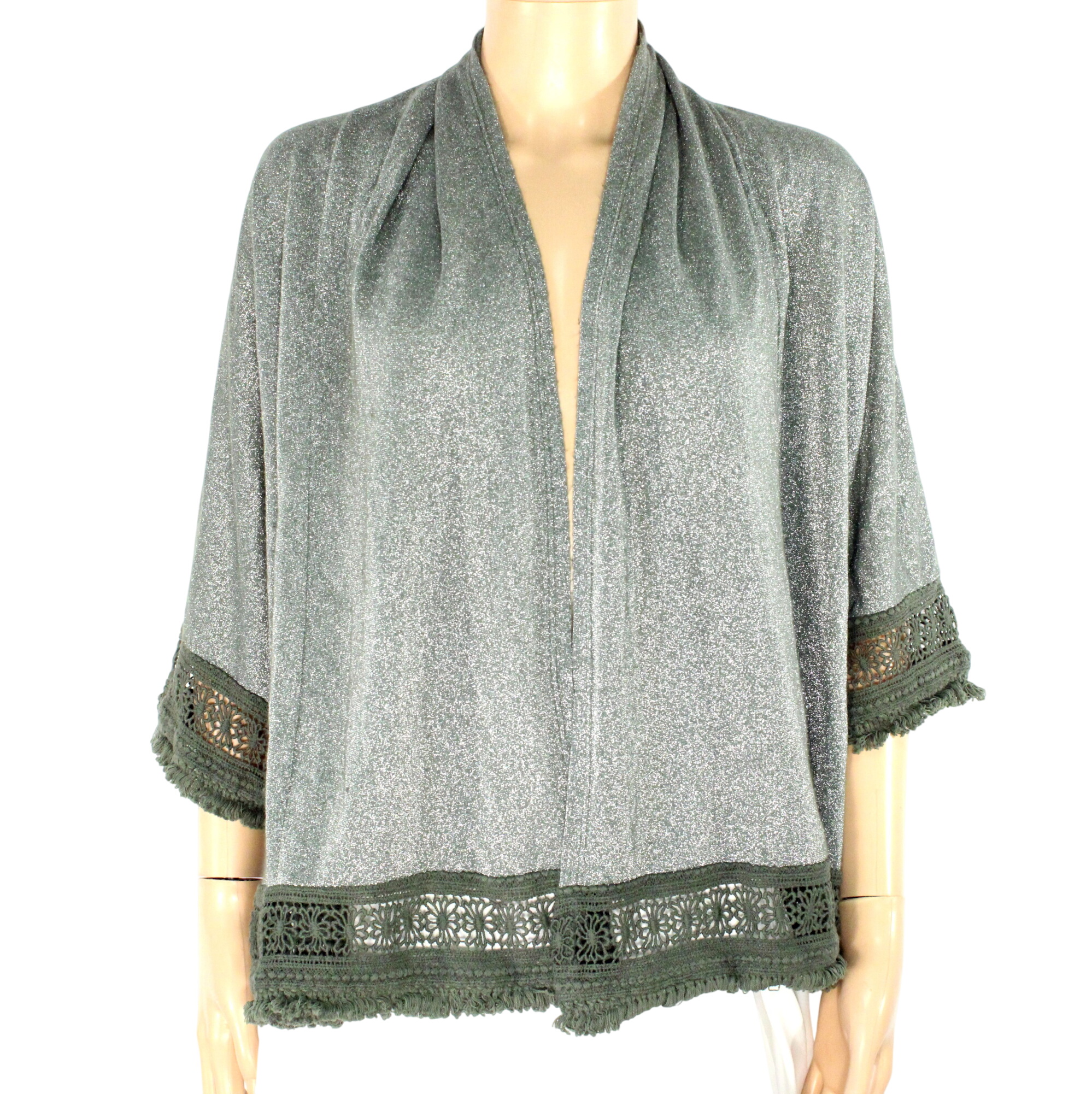 Gilet Femme Kaki Argenté FIRENZE ITALIA Taille Unique - Photo 0