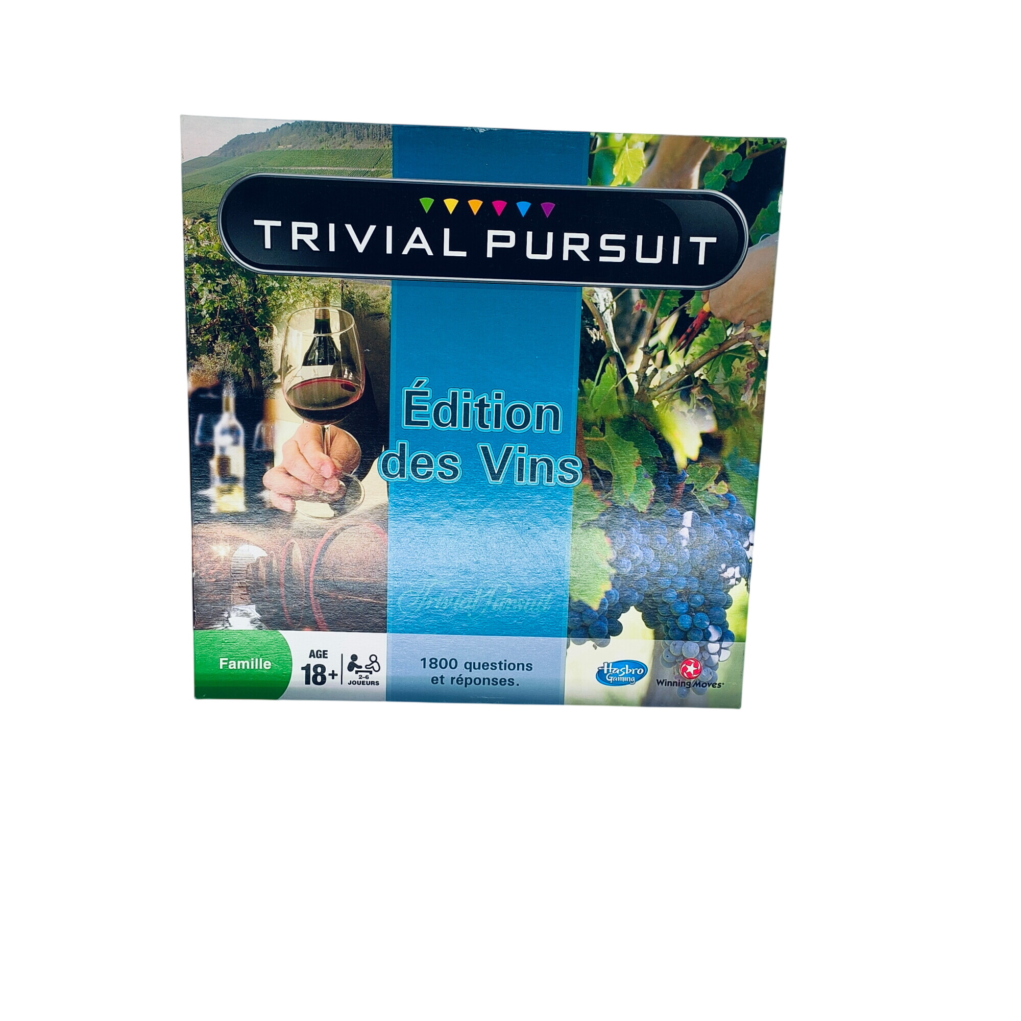 Acheter Jeu de société-Trivial Pursuit-édition des vins-Hasbro gaming - 14,40 € Jeu de société-Trivial Pursuit-édition des vins-Hasbro gaming - reconditionné disponible sur Label Emmaüs
