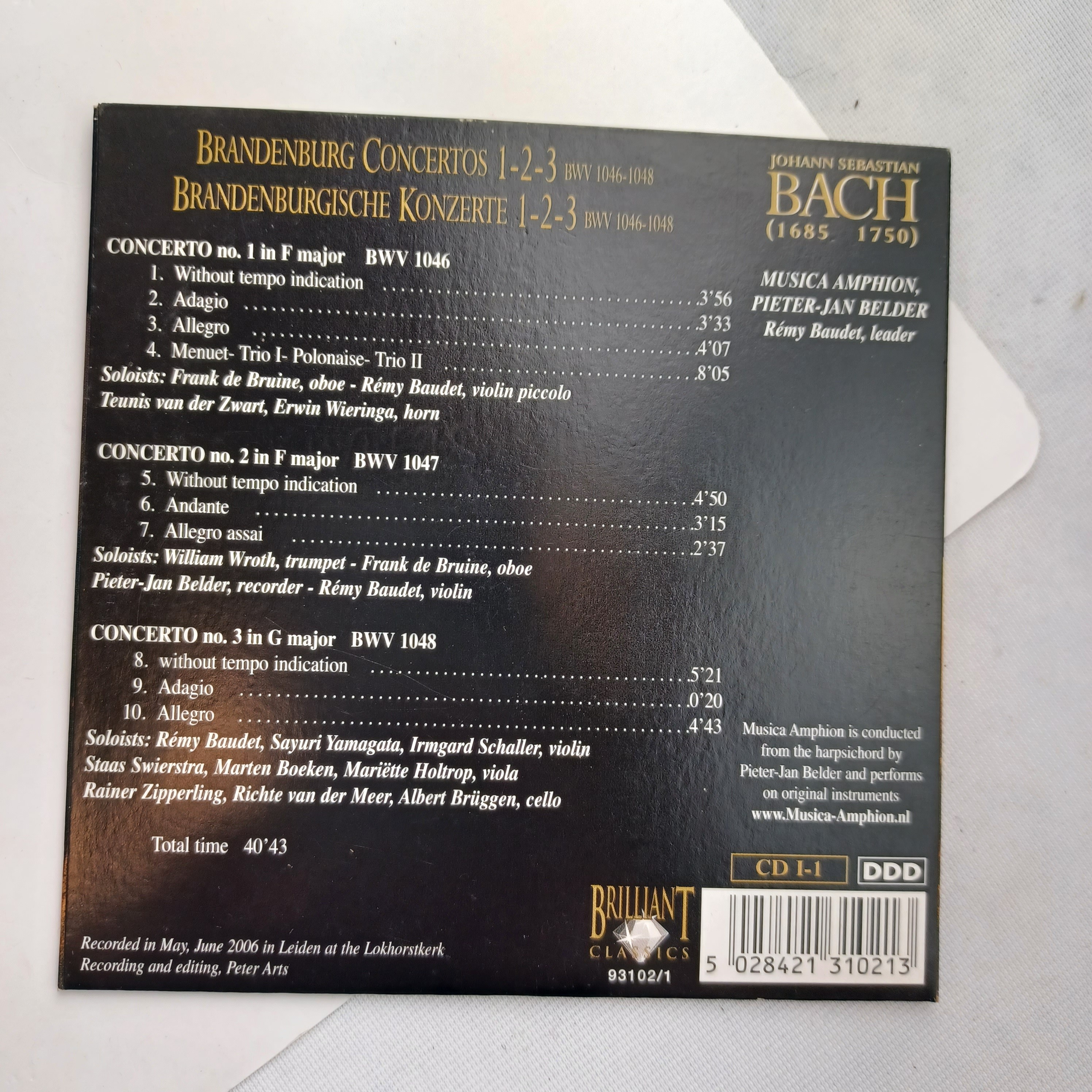 Boite de Brillant Classics de 155 CD box Bach Edition l'oeuvre intégrale de 2007  - Vue 5 - 