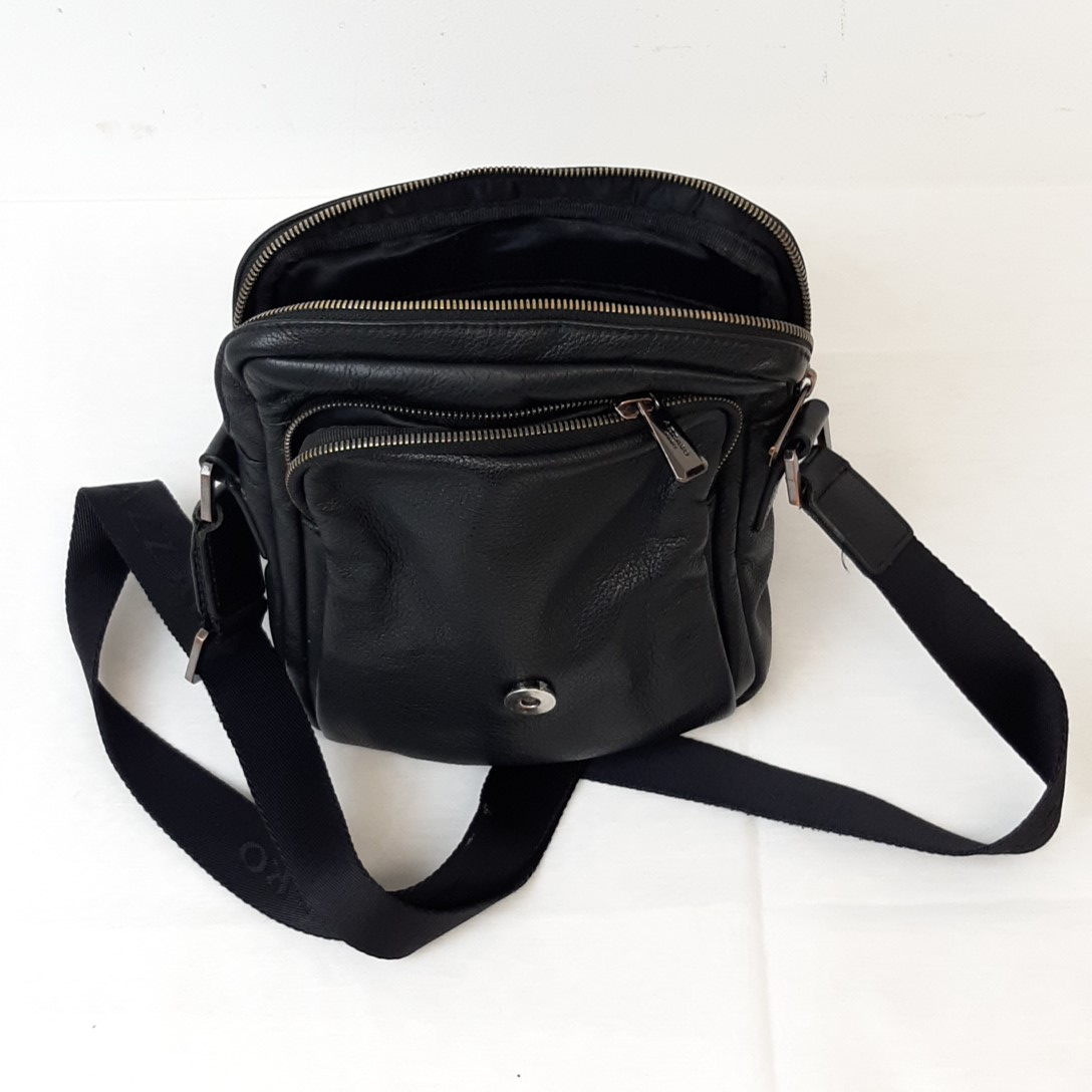 Sac à bandoulière Azzaro Paris en cuir - Photo 4