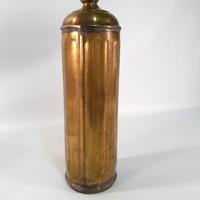Lot de 4 anciennes bouillotes/chauffe-lit en laiton et cuivre - Photo 8