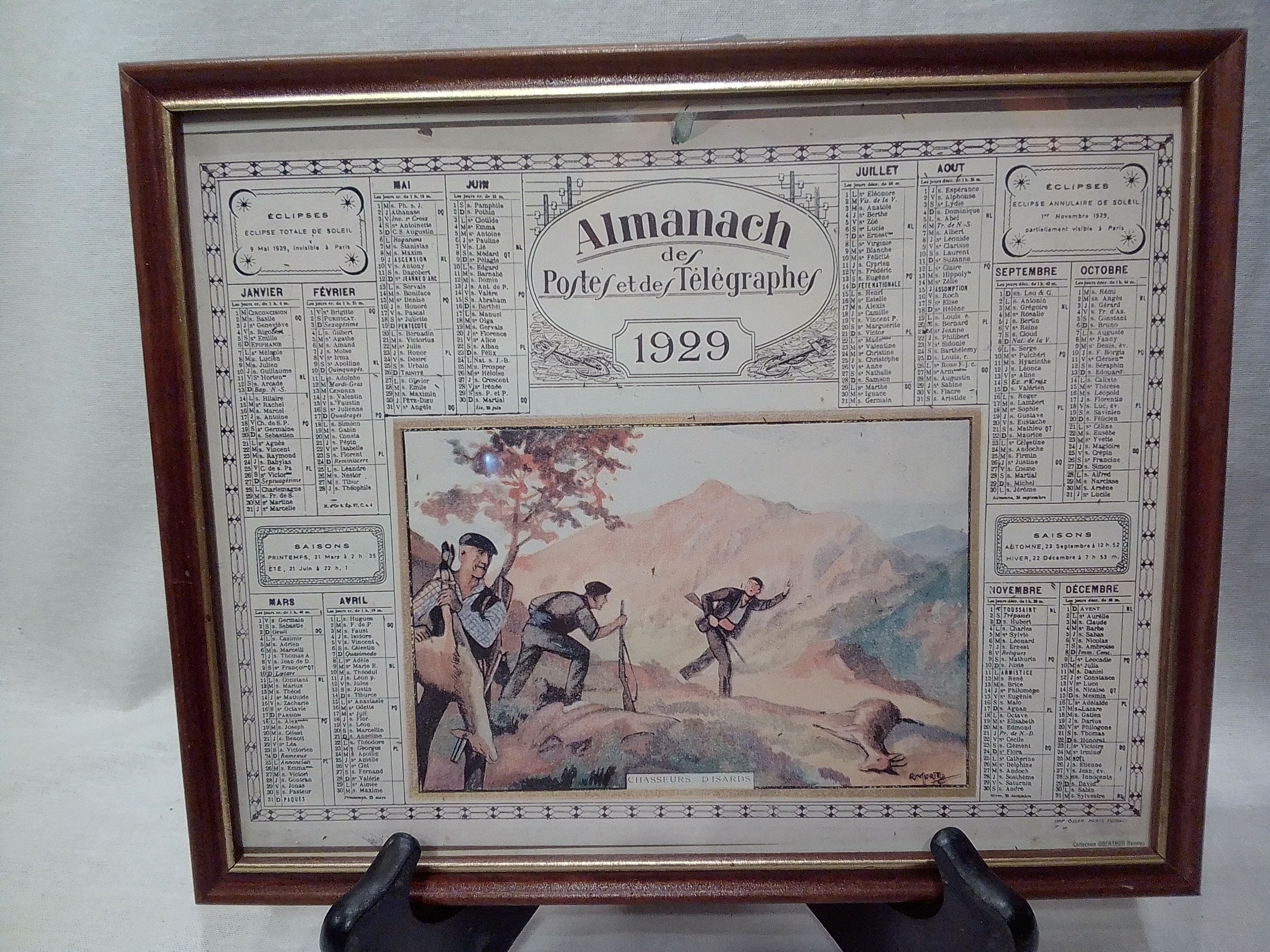 Cadre Almanach Année 1929 - Photo 0