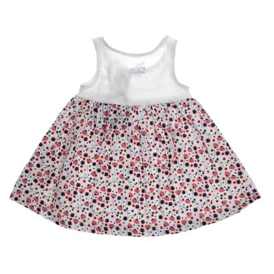 Robe blanche imprimée - fille - Mes petits cailloux - taille 3mois - Photo 1