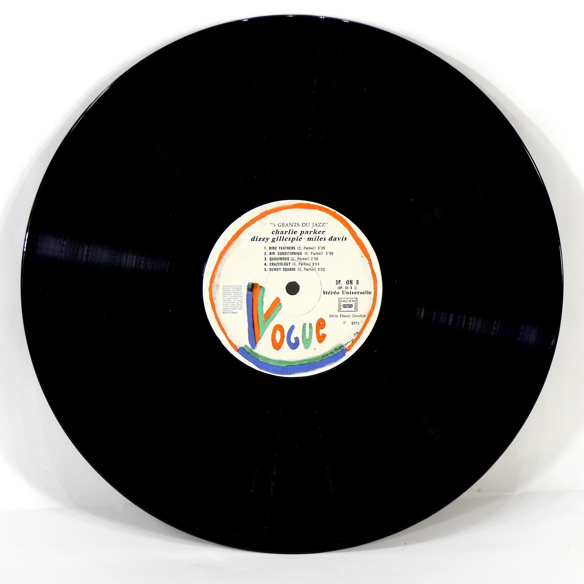 Vinyle - Charlie Parker, Miles Davis, Dizzy Gillespie - 1971  - Vue 6 - 