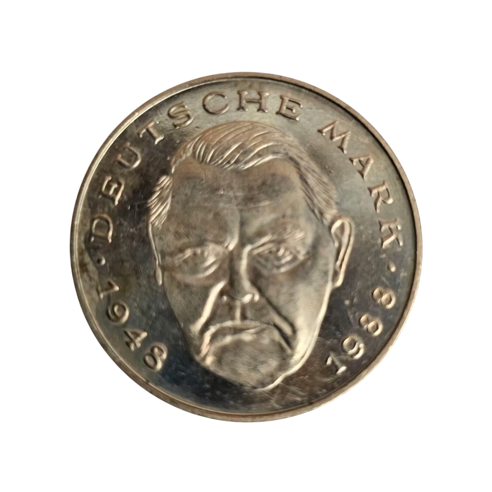 Monnaie 2 Mark 1988 F2. (Ludwig Erhard) Collectionneur  -  reconditionné disponible sur Label Emmaüs