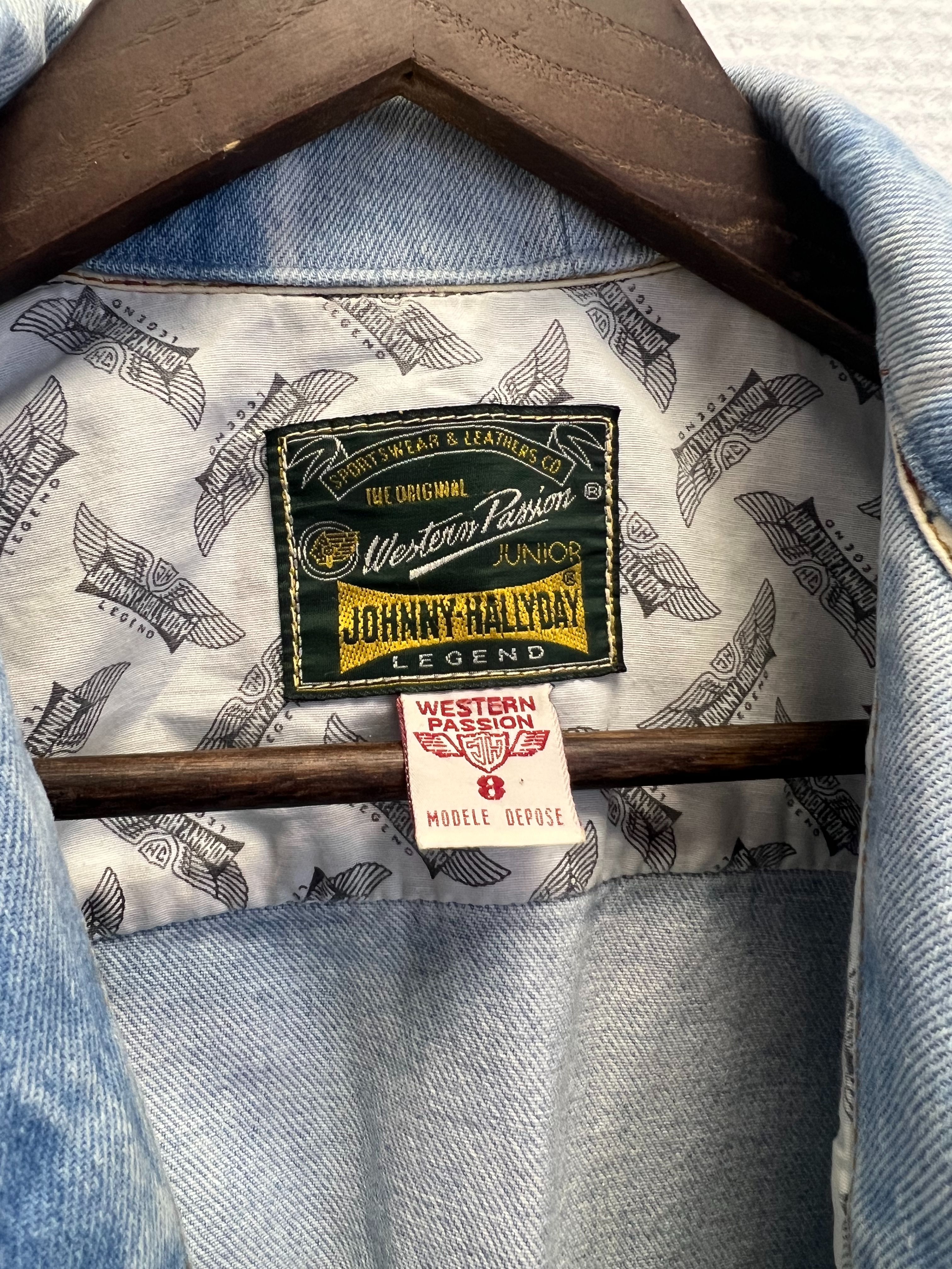 Veste Johnny Hallyday Western Passion Jean enfant - 8 ans - Bon état - Photo 6