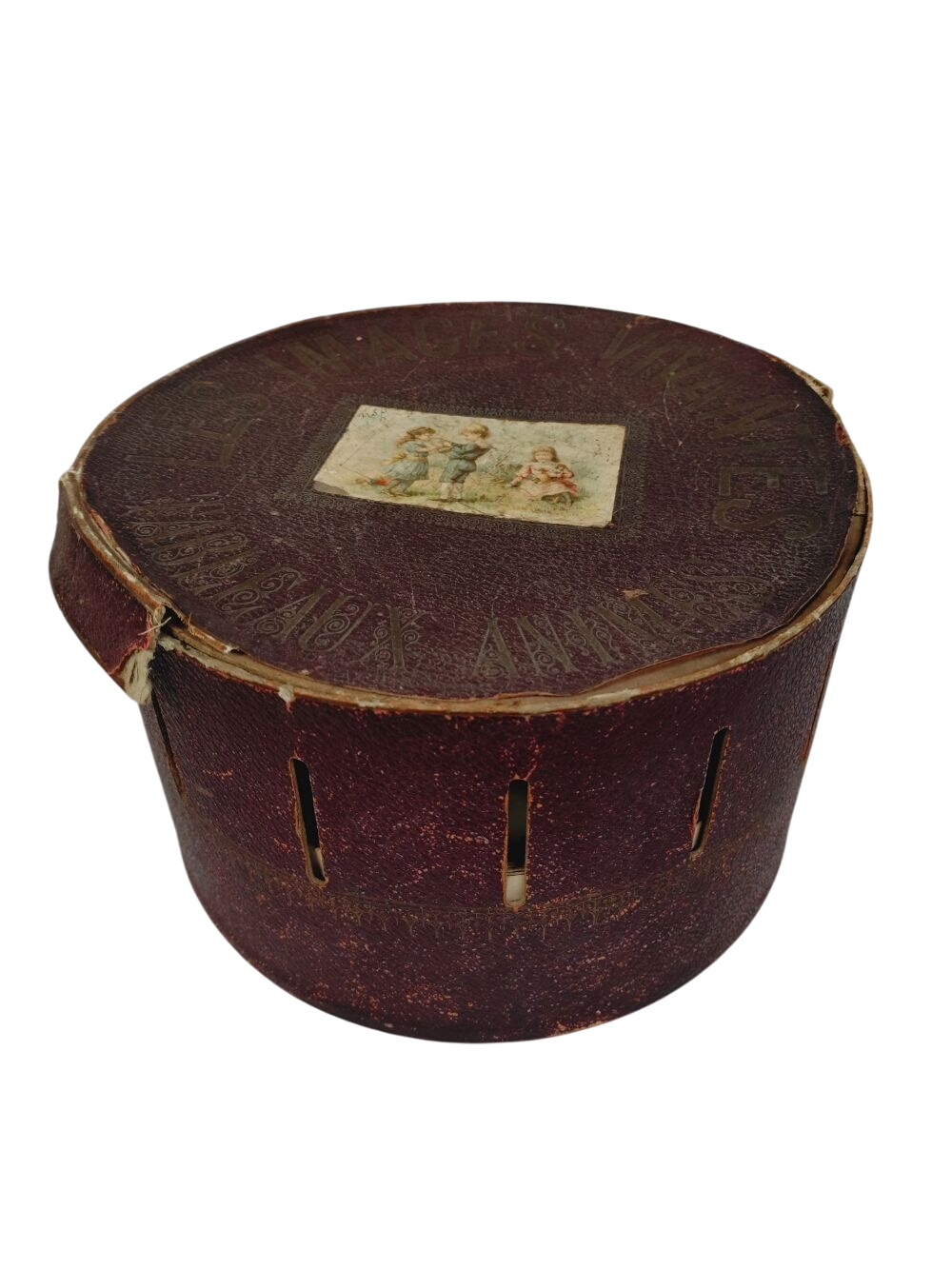 Zootrope francais par Mauclair- Dacier , jouet optique du 19 ème (vers1860)- objet rare. - Photo 0