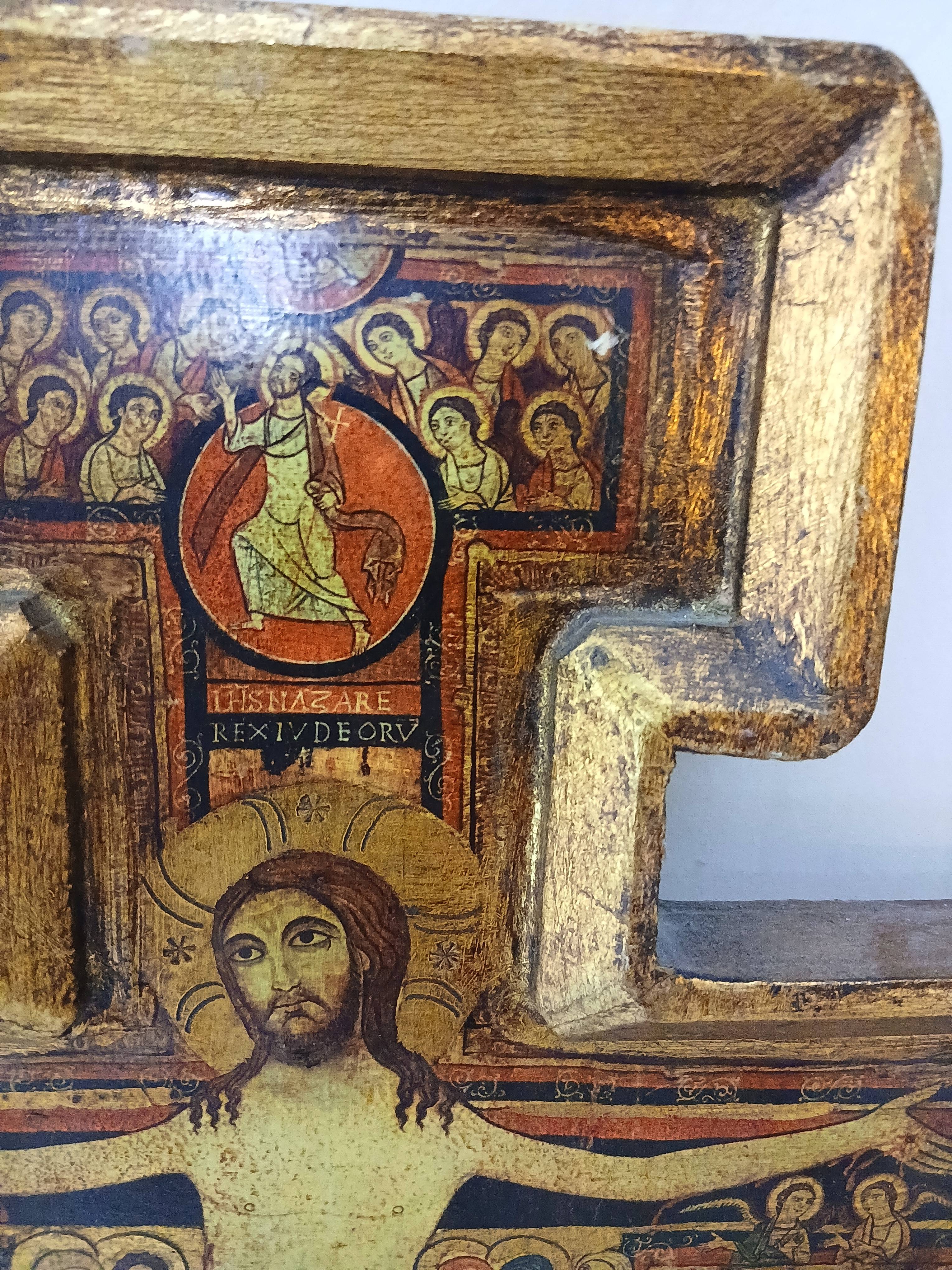 Icone orthodoxe Christ représenté en croix sur bois. - Photo 5