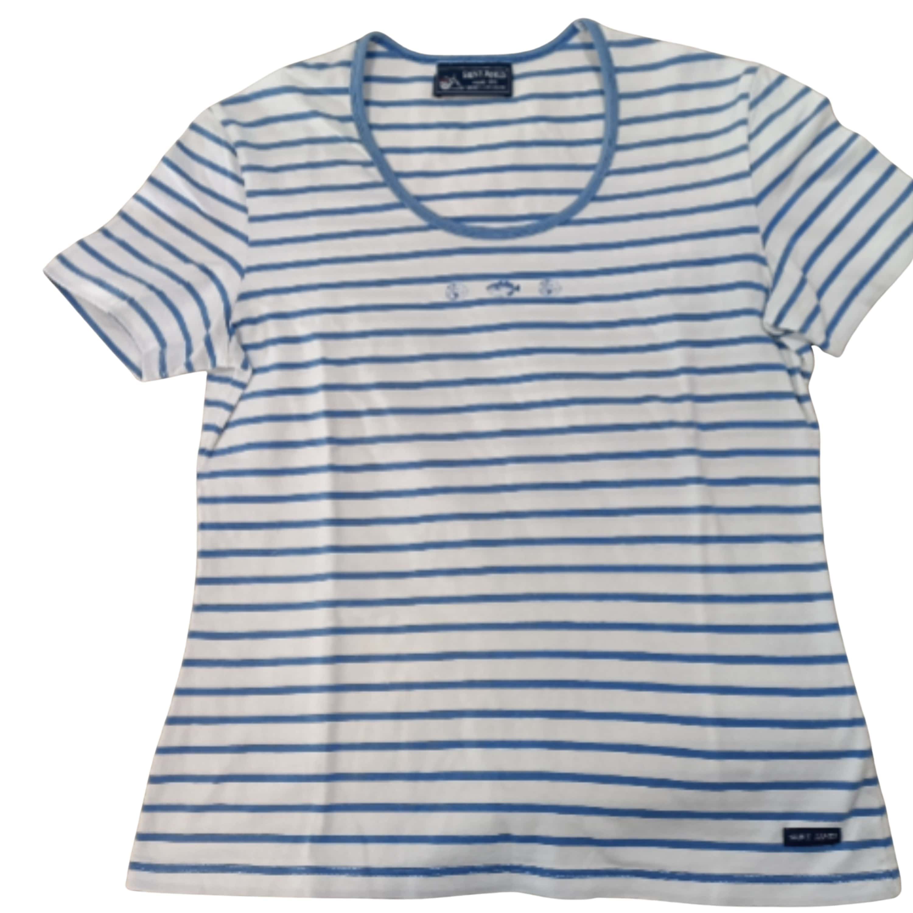 Tee-shirt style marinière en coton - Saint James - Taille M estimé État correct -  reconditionné disponible sur Label Emmaüs