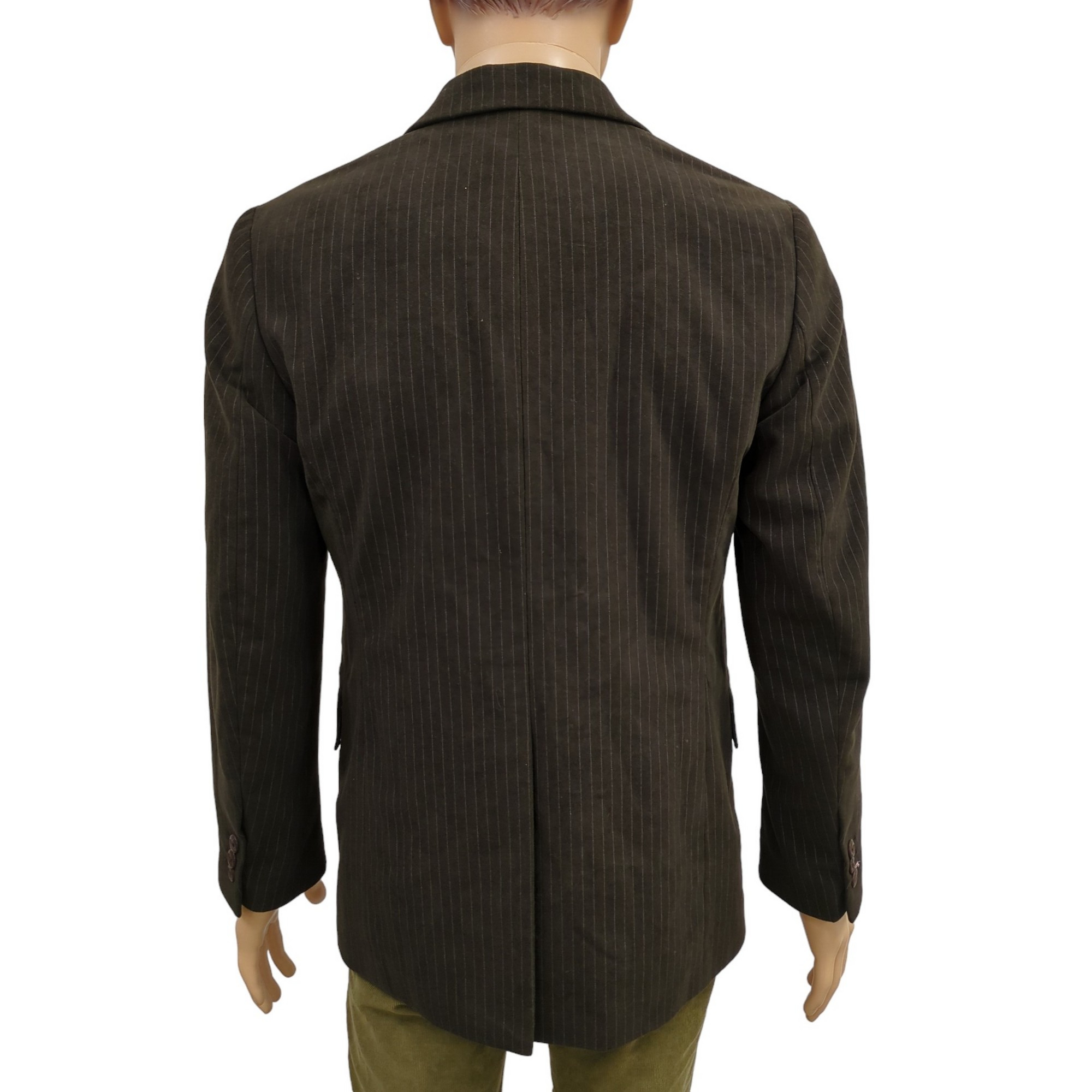 Veste costume Eden Park T S Blazer marron à fines rayures Très bon état - Vue 3 - 