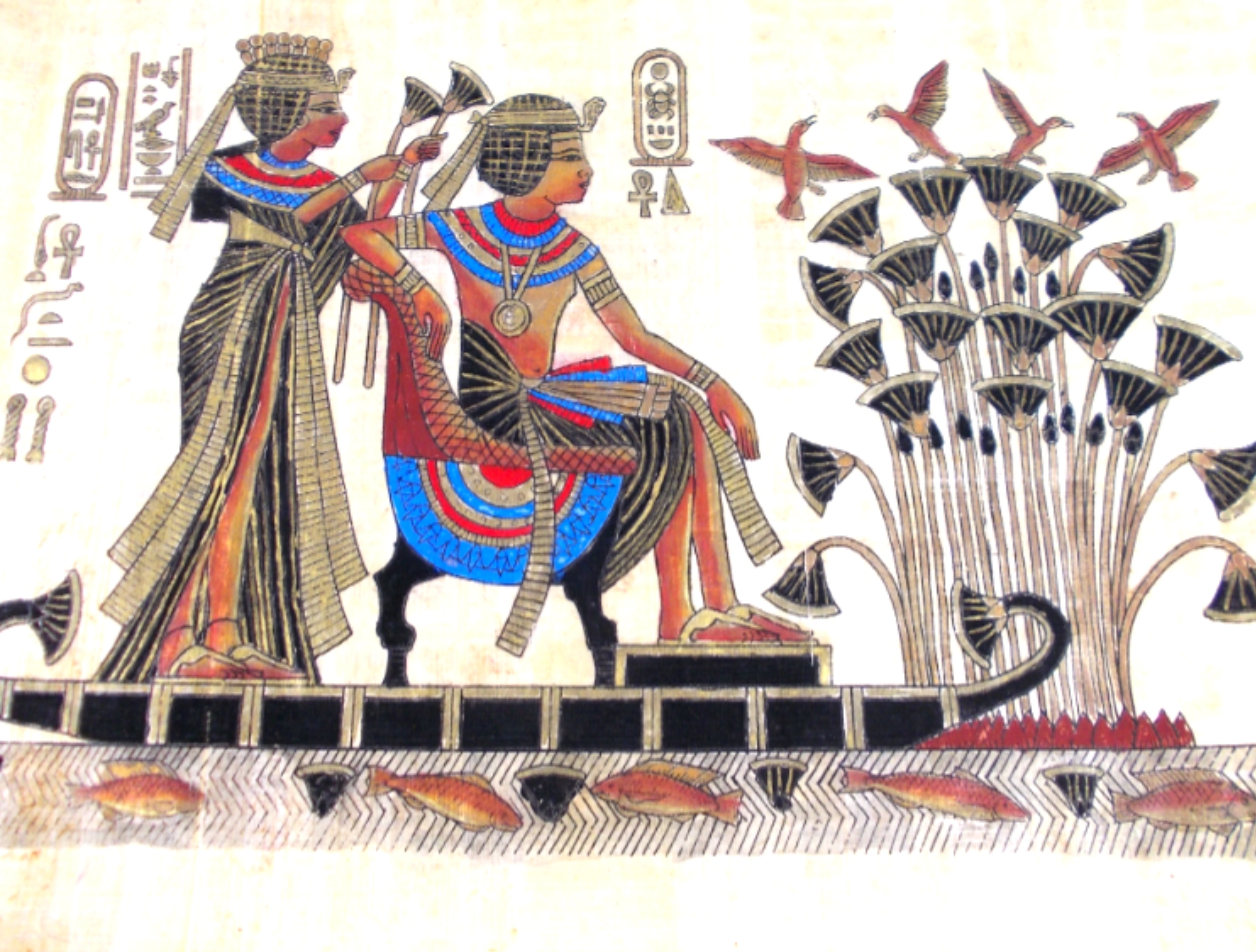 Lithographie papyrus Egypte - Photo 1