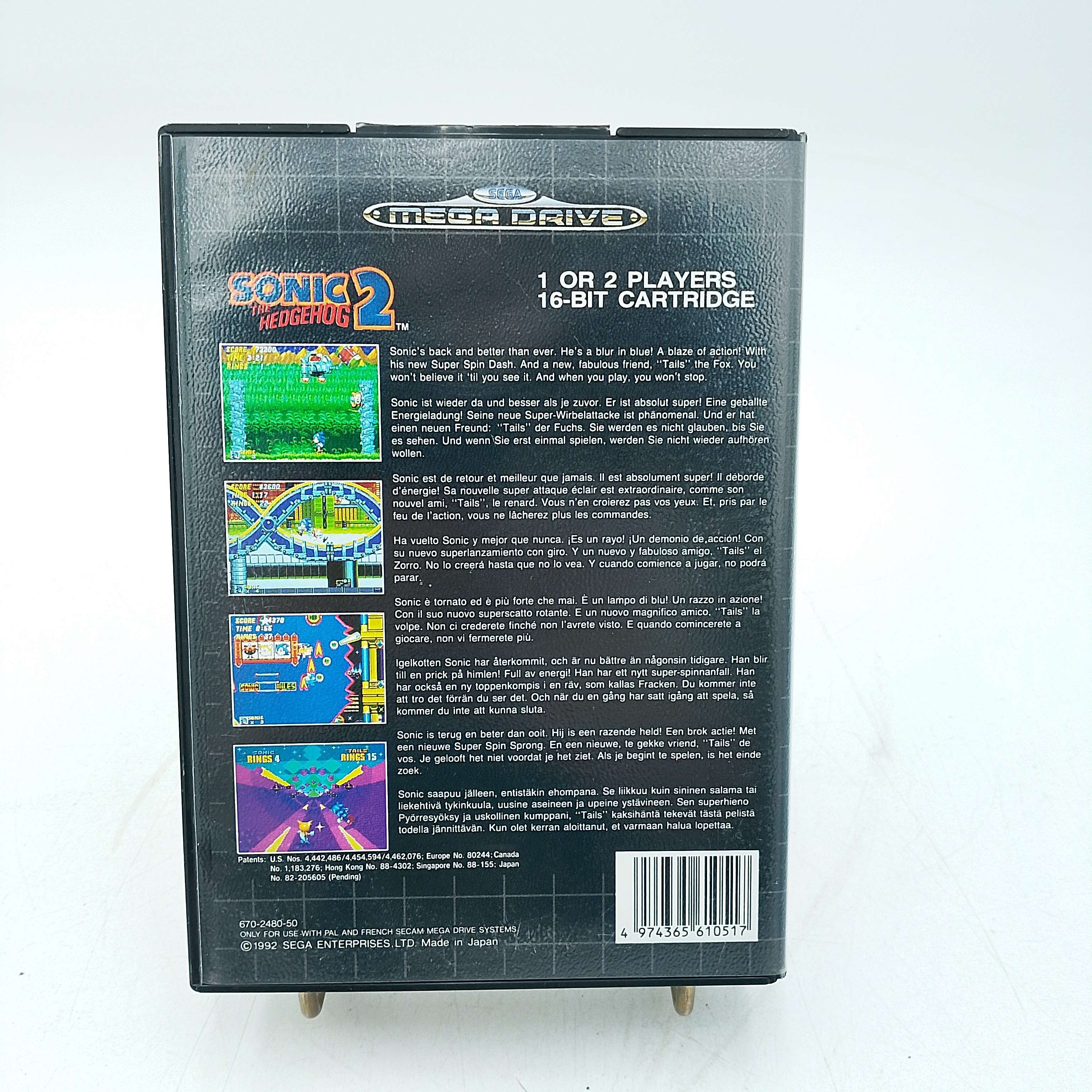 Sonic The Hedgehog 2 - Jeu Megadrive PAL Bon état - Vue 2 - 