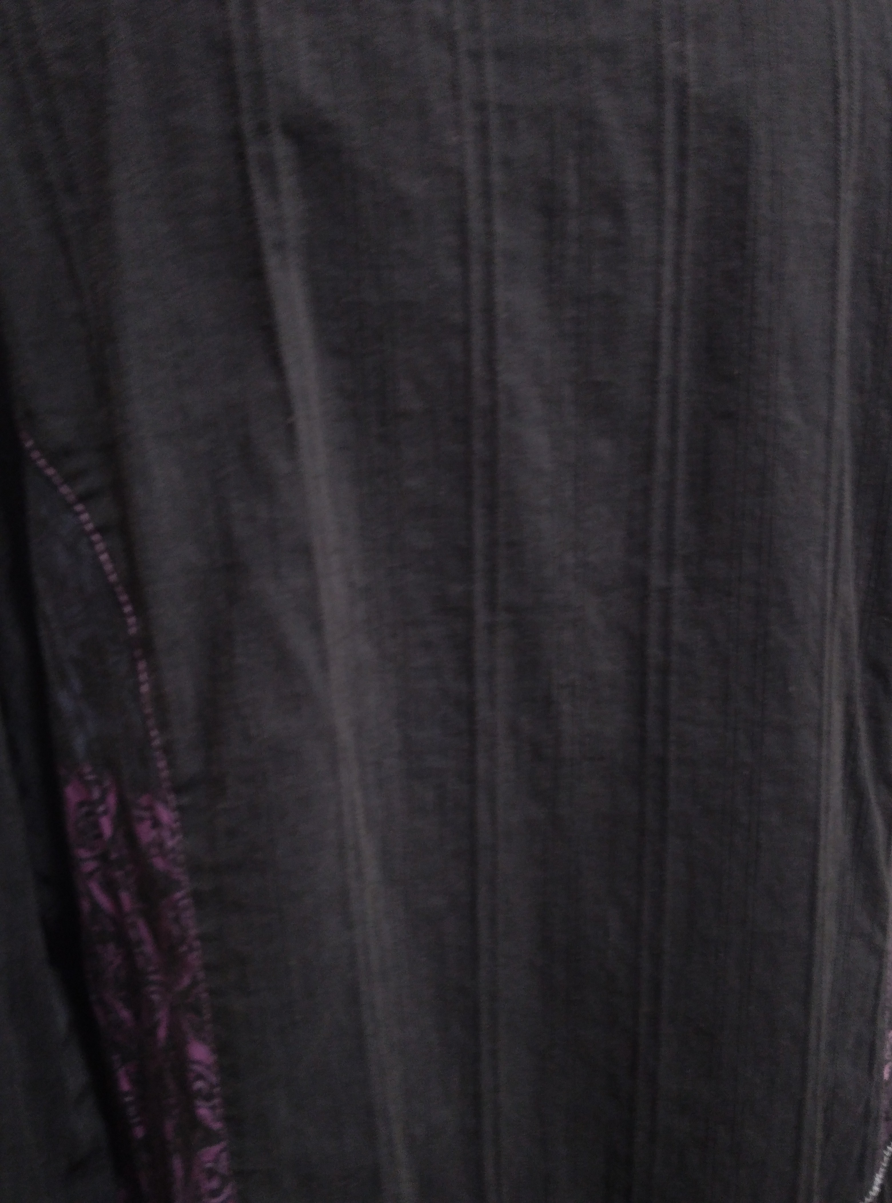 Veste noire imprimée fleuri gris et parmes, Alexo - 46 - Photo 6