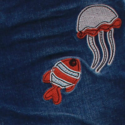 Jeans bleu délavé imprimé - Fille - Interdit de me gronder - Taille 2 ans - Photo 2