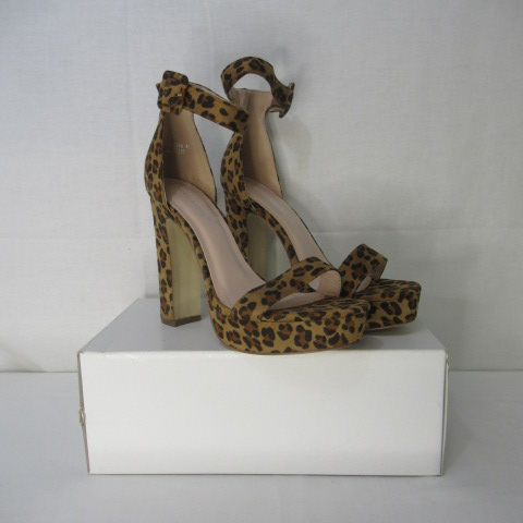Voir photo 3 de C140 - Sandales léopard à talons - Ideal Shoes - Pointure 40 C140 - Sandales léopard à talons - Ideal Shoes - Pointure 40 - Vue 3 -