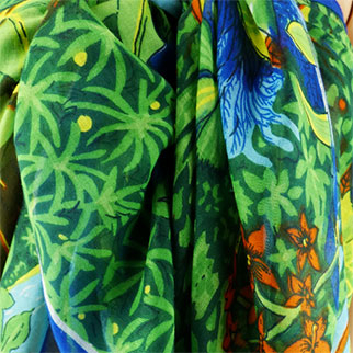 Paréo Femme bleu imprimés multicolores - 176*114 - Photo 2
