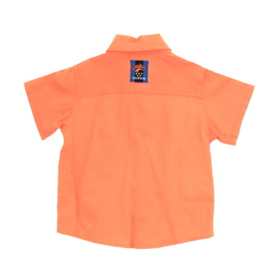 Chemise orange imprimée écriture - garçon - Complices- taille 6mois - Photo 1