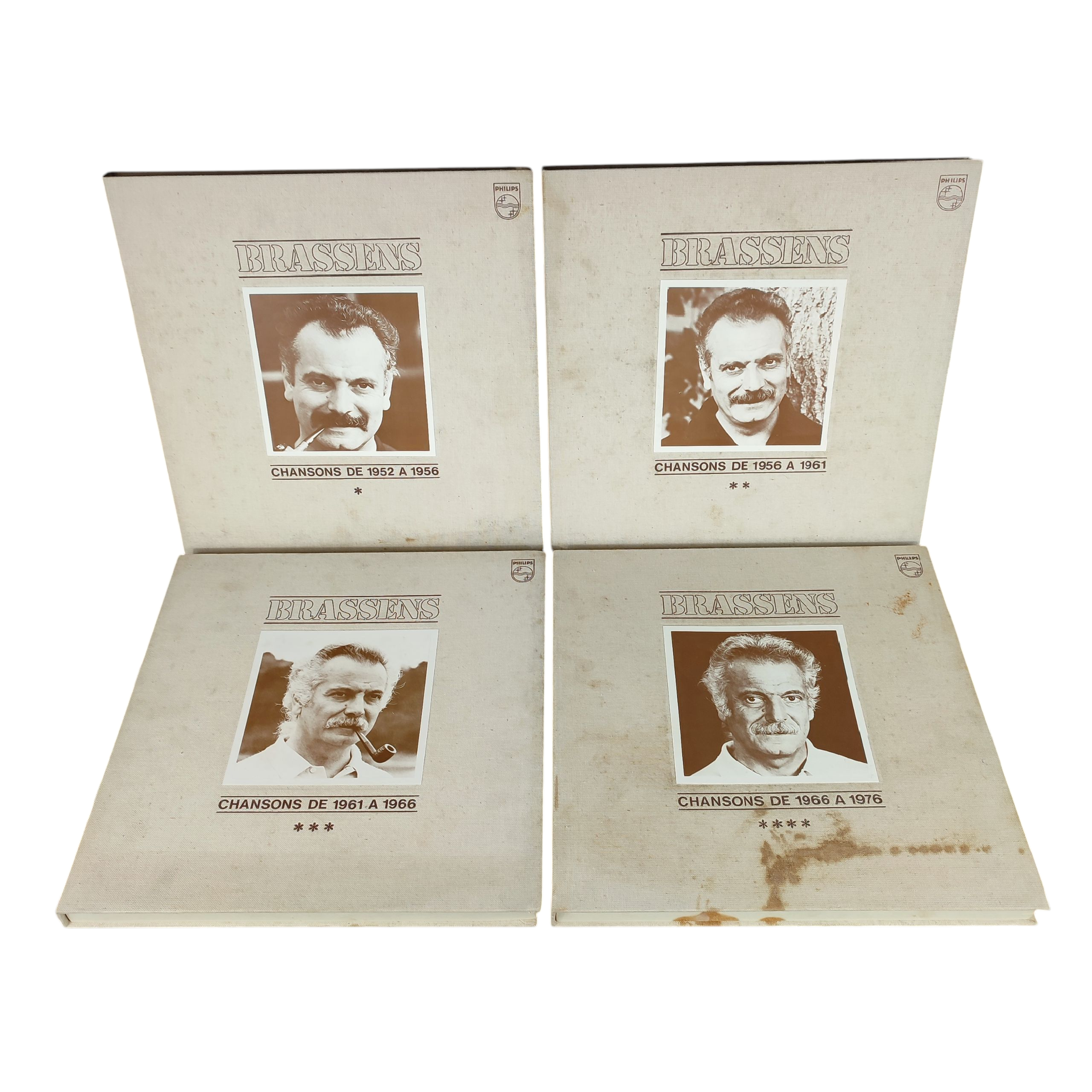 Acheter 4 coffrets disques vinyles BRASSENS 1952 à 1976 État correct - 119,20 € 4 coffrets disques vinyles BRASSENS 1952 à 1976 État correct - reconditionné disponible sur Label Emmaüs