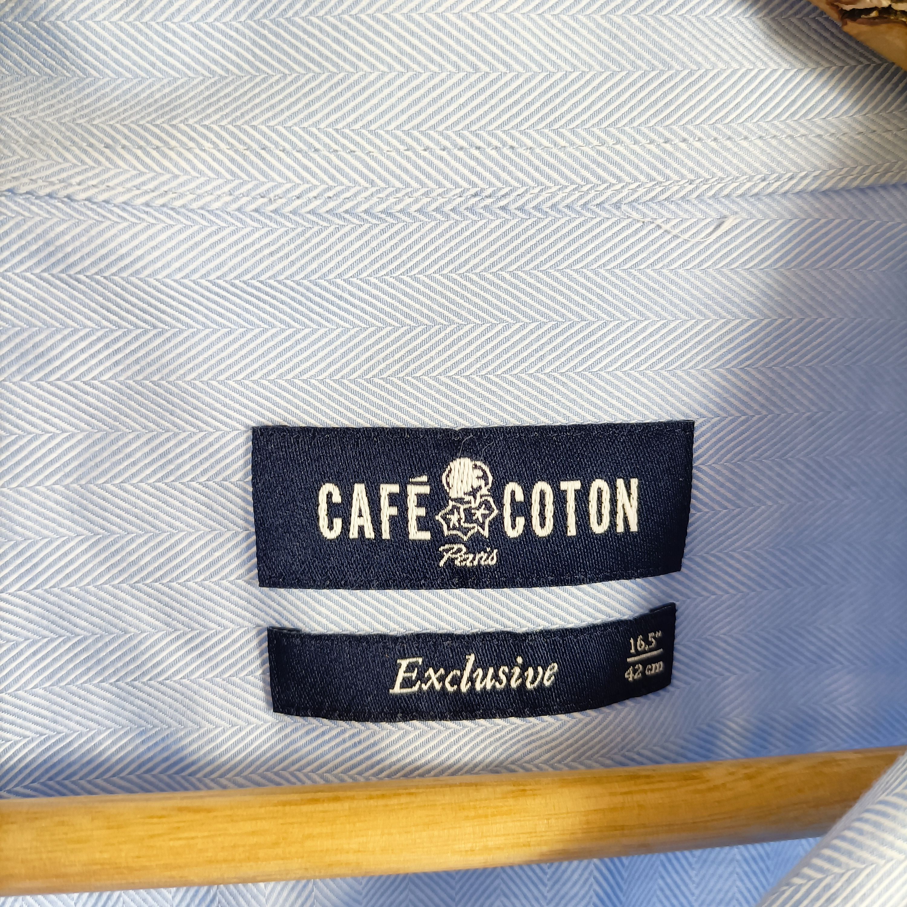 Chemise bleu ciel Café Coton Paris 100% coton col classique taille 40/41 - Photo 6