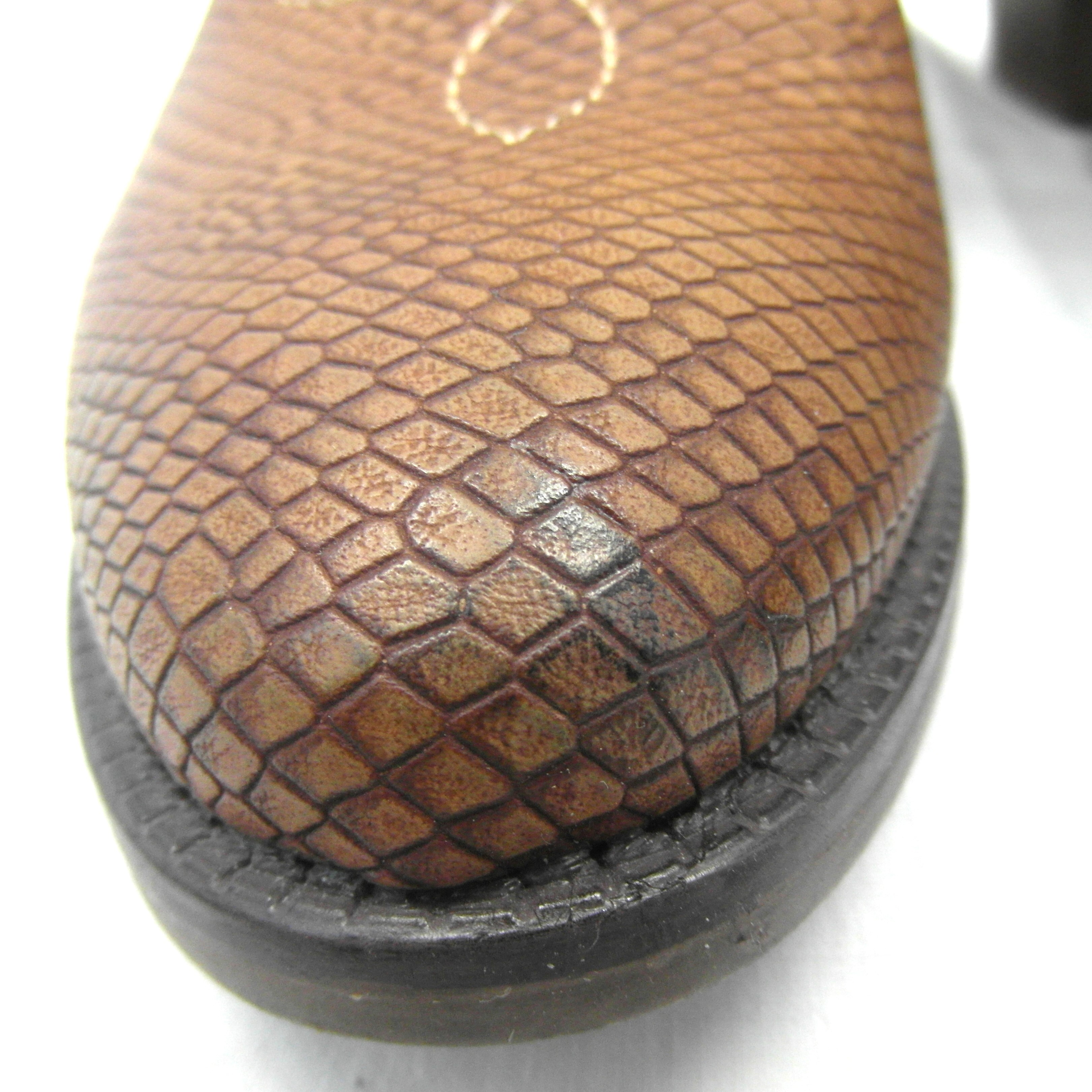 Bottines marron à motifs d'écailles Fabs taille 39 - Photo 1