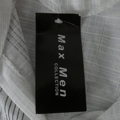 Chemise blanche imprimée rayures - Homme - Max Men - Taille L Comme neuf - Vue 6 - 