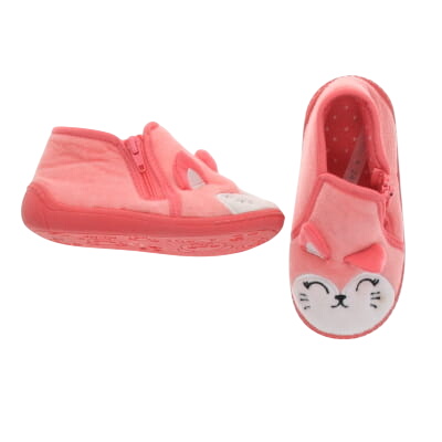 Chaussons roses imprimés - Fille - TEX BABY - Pointures 24 - Photo 0