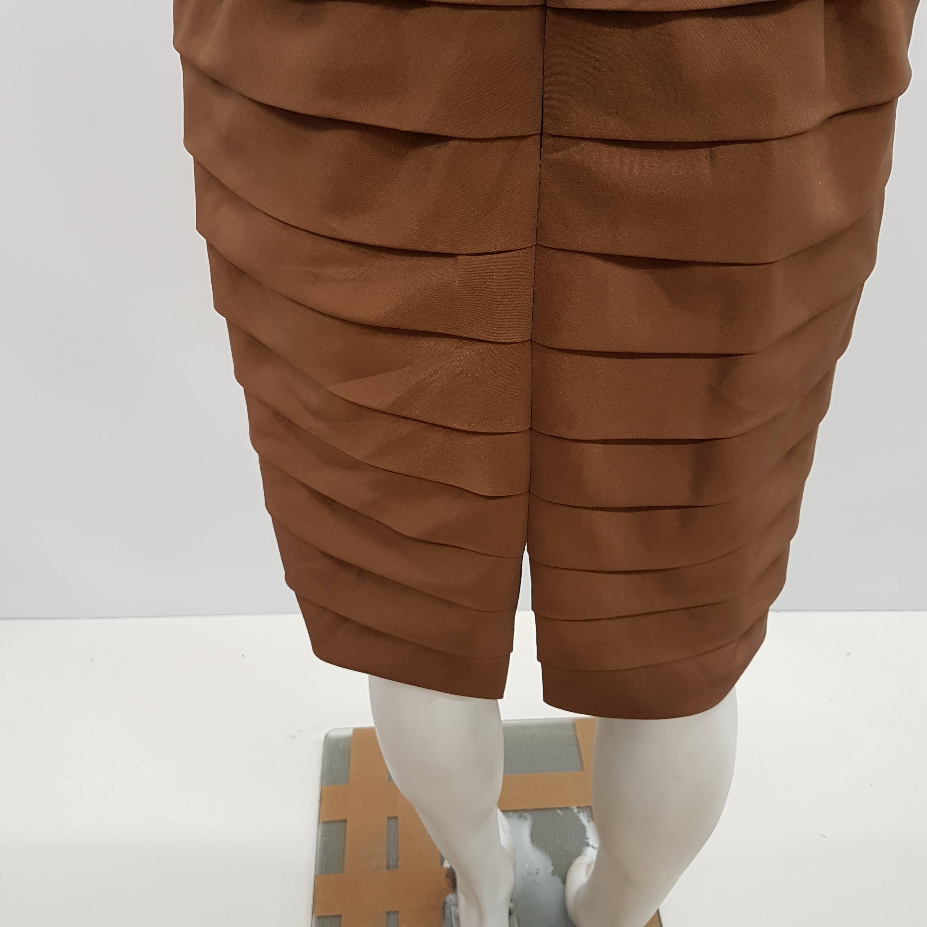 Robe de fête marron style taffetas - IZIDRESS - Taille XS - Photo 6