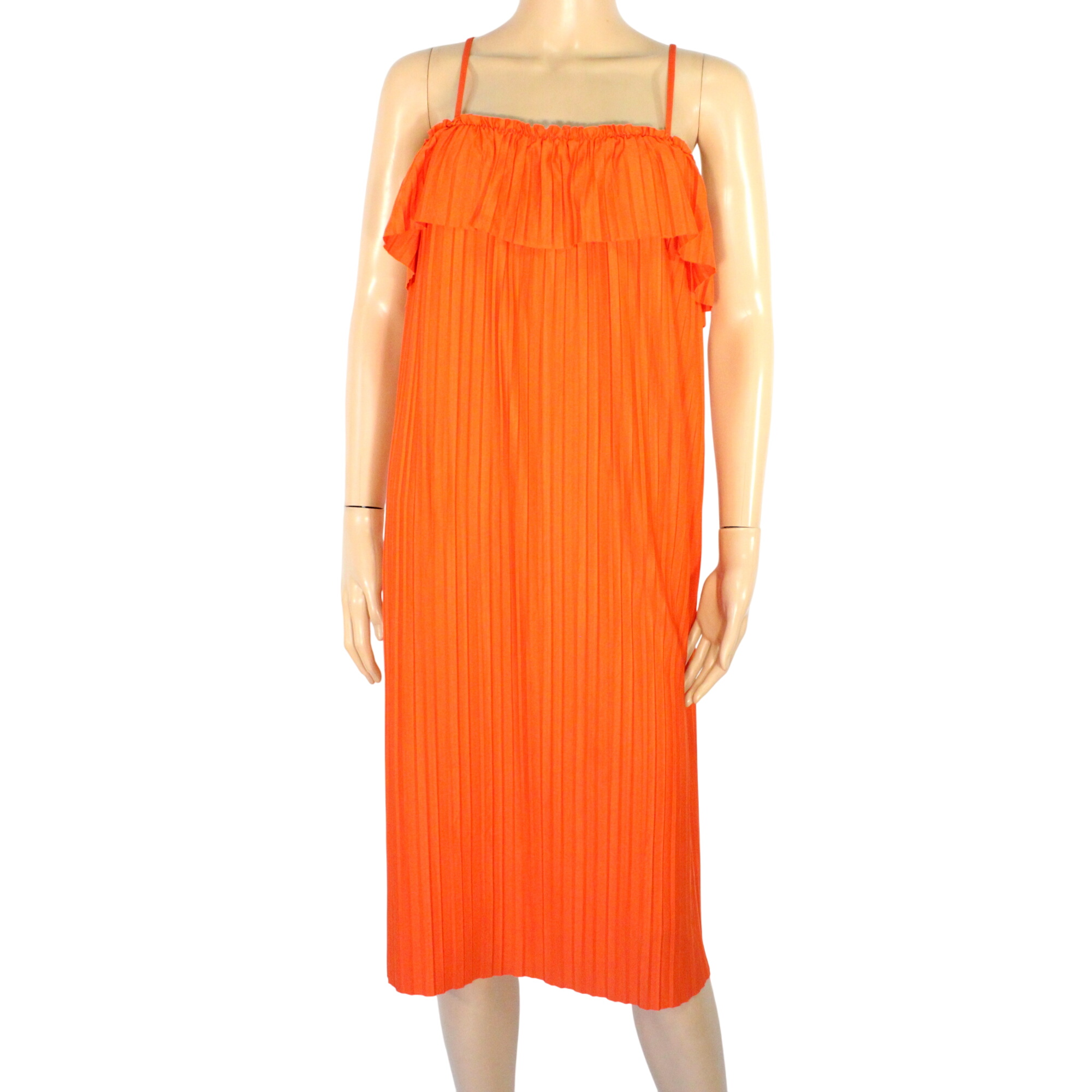 Robe Mi-Longue Orange ZARA Taille L - Zara - Modalova
