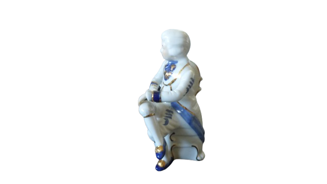 Porcelaine de Gentilhomme blanche et bleue - Photo 4