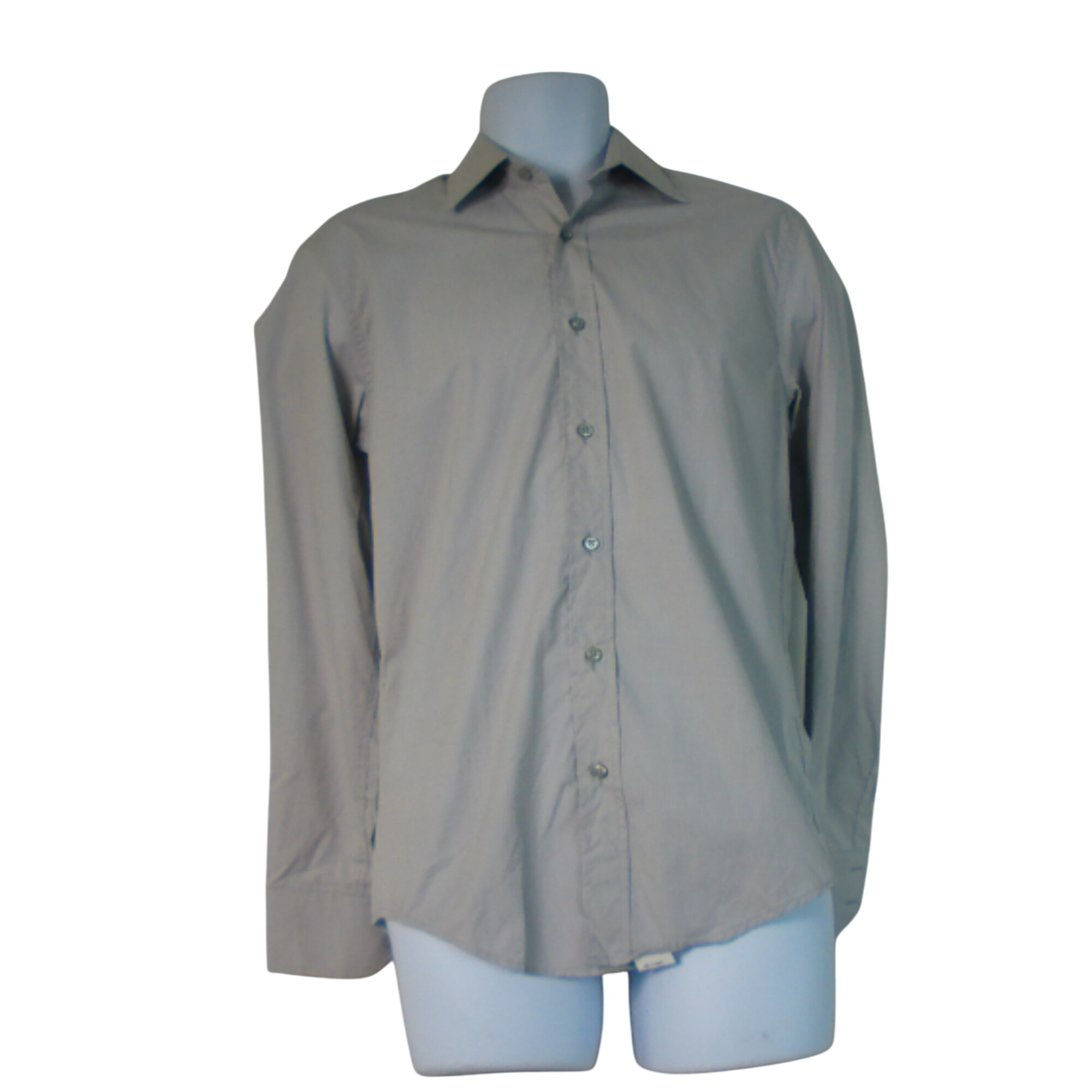 Chemise homme IMPERIAL, grise avec boutons nacrés gris, 100% coton, taille M - Photo 0